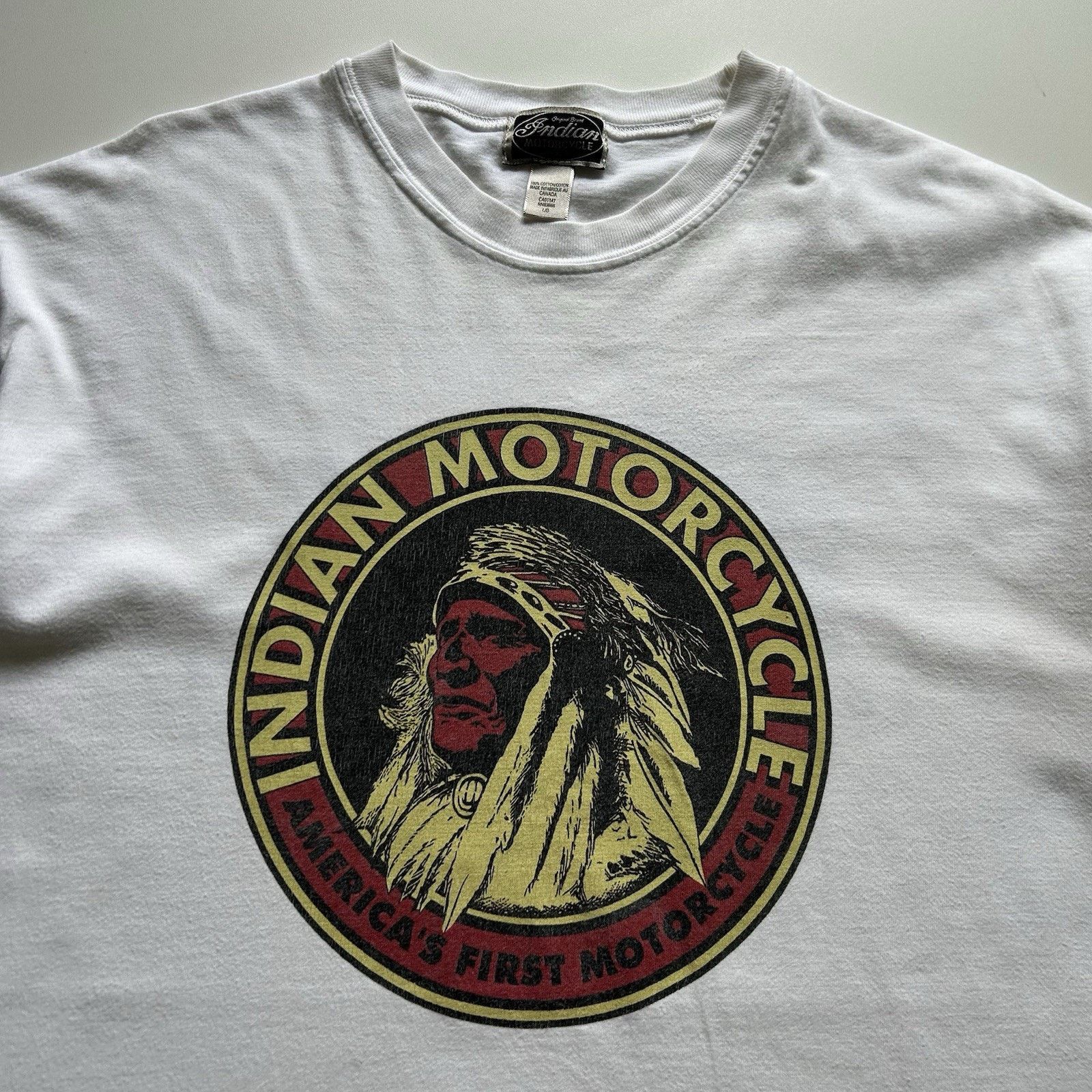 Harley Davidson Vintage Indian Motorcycle T Shirt Large 90s Biker Logo Rare Size US L / EU 52-54 / 3 - 2 Thumbnail