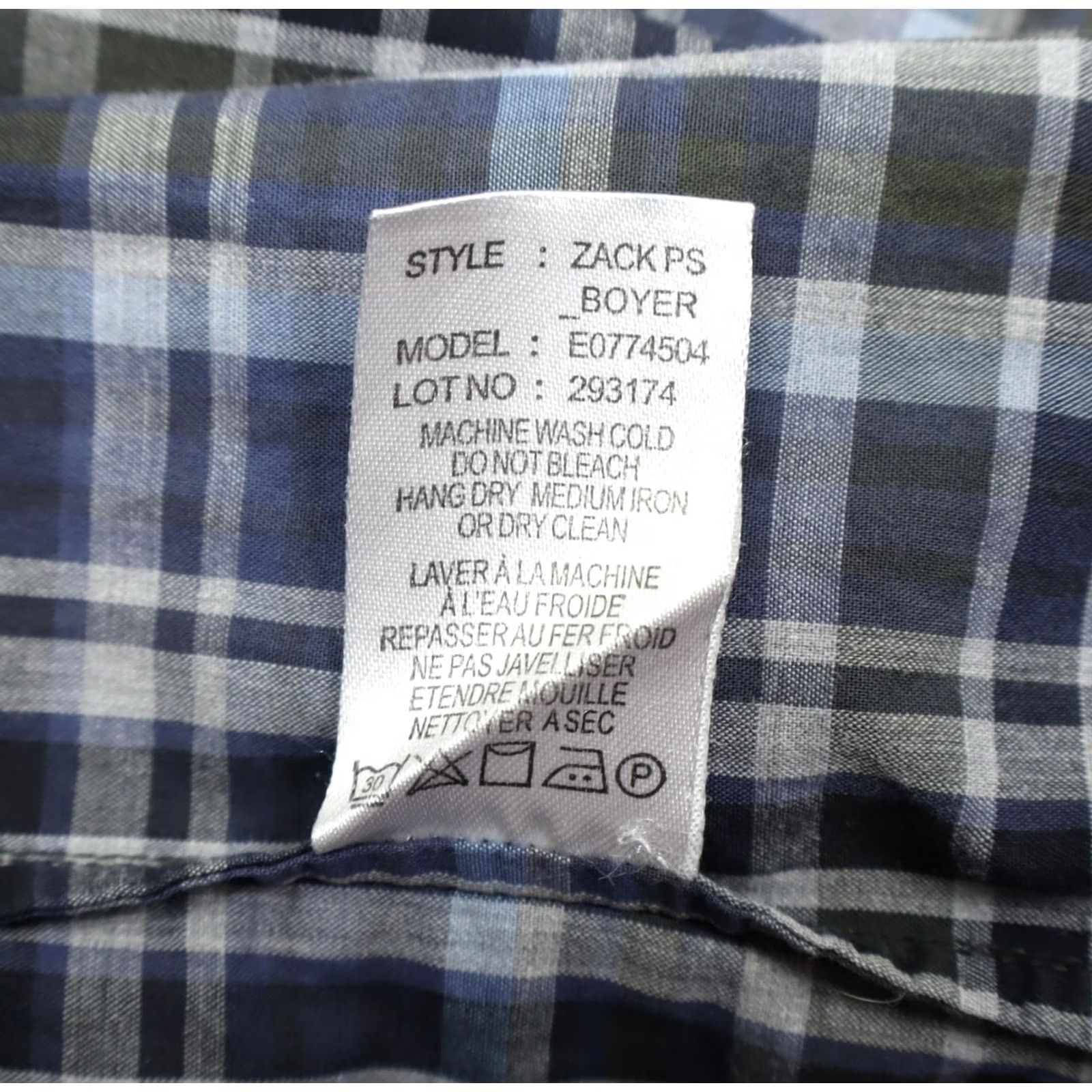 Theory Theory Shirt 2XL Button-Up Plaid Long Sleeve Gray Cotton Men’s Casual Workwear Size US XXL / EU 58 / 5 - 7 Thumbnail