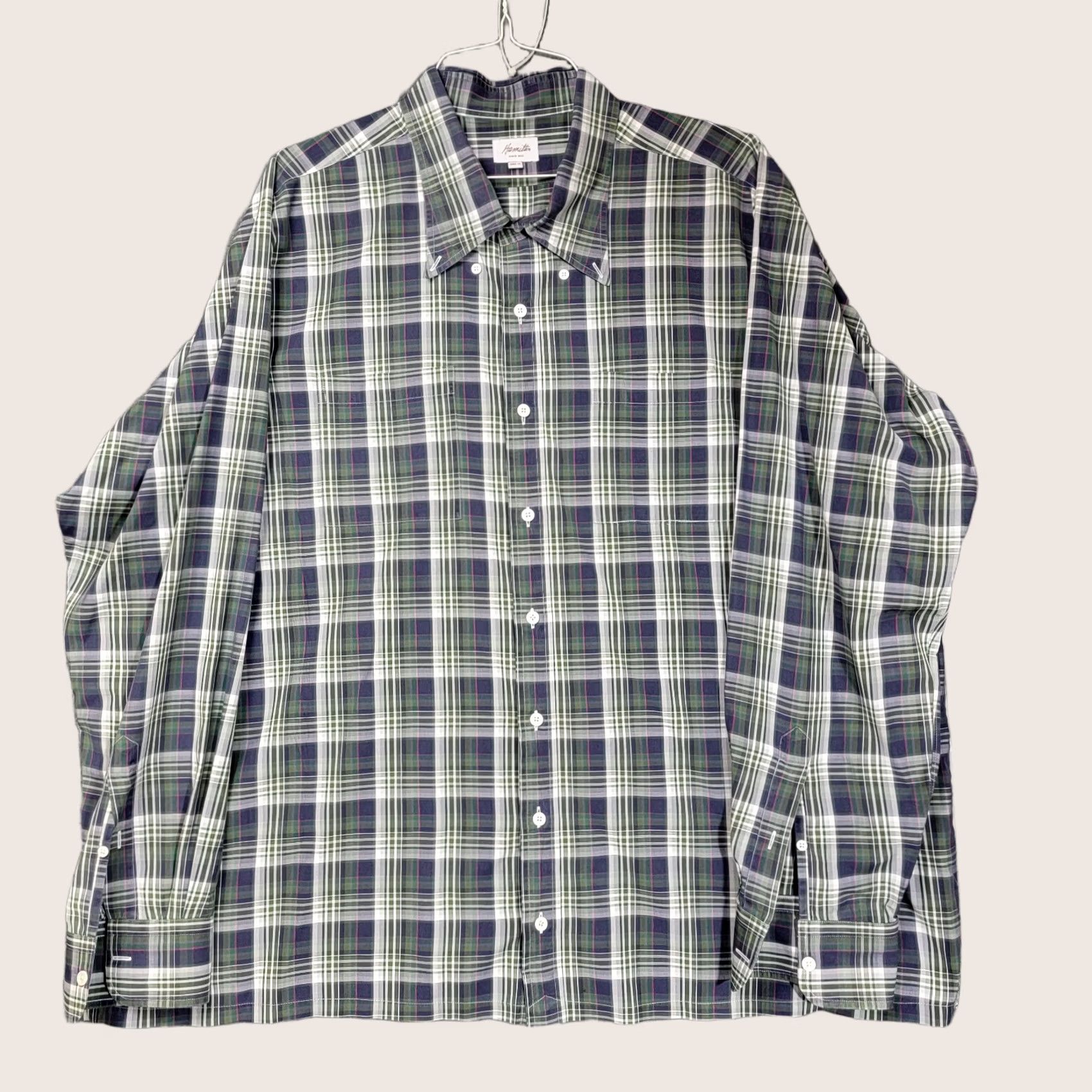 Hamilton Hamilton Button Shirt Mens 3XL Long Sleeve plaid Casual Button-Down Shirt Size US XXL / EU 58 / 5 - 1 Thumbnail