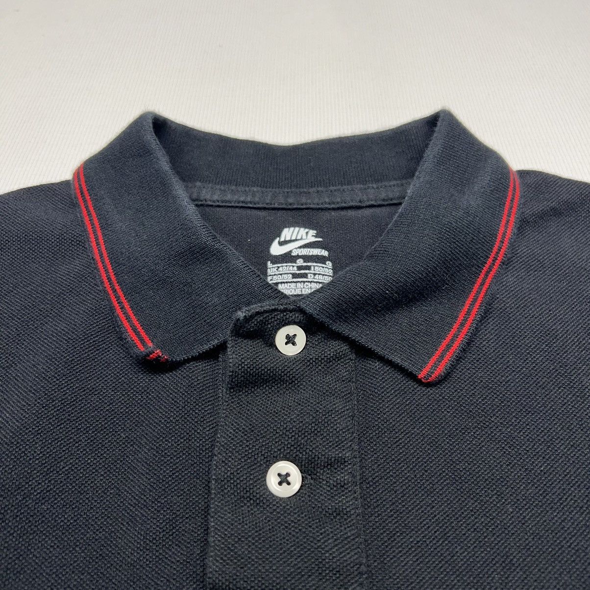 Nike × Vintage VTG Nike Polo Shirt Black Sportswear Air Max 90 Y2K Size US L / EU 52-54 / 3 - 5 Thumbnail
