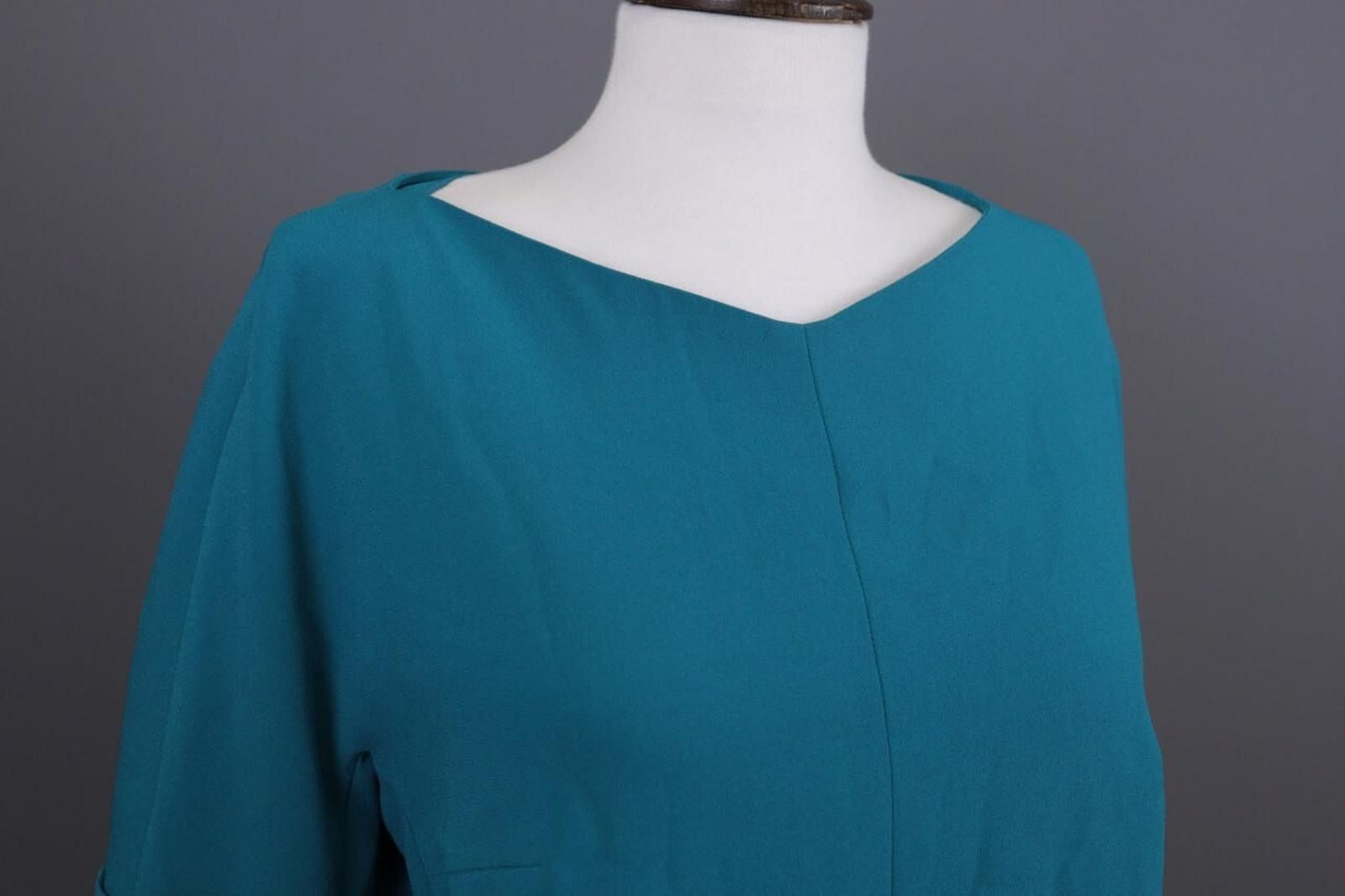 Escada Escada Vintage Blue Designer Party Blouse Shirt Size 38 Size M / US 6-8 / IT 42-44 - 6 Thumbnail