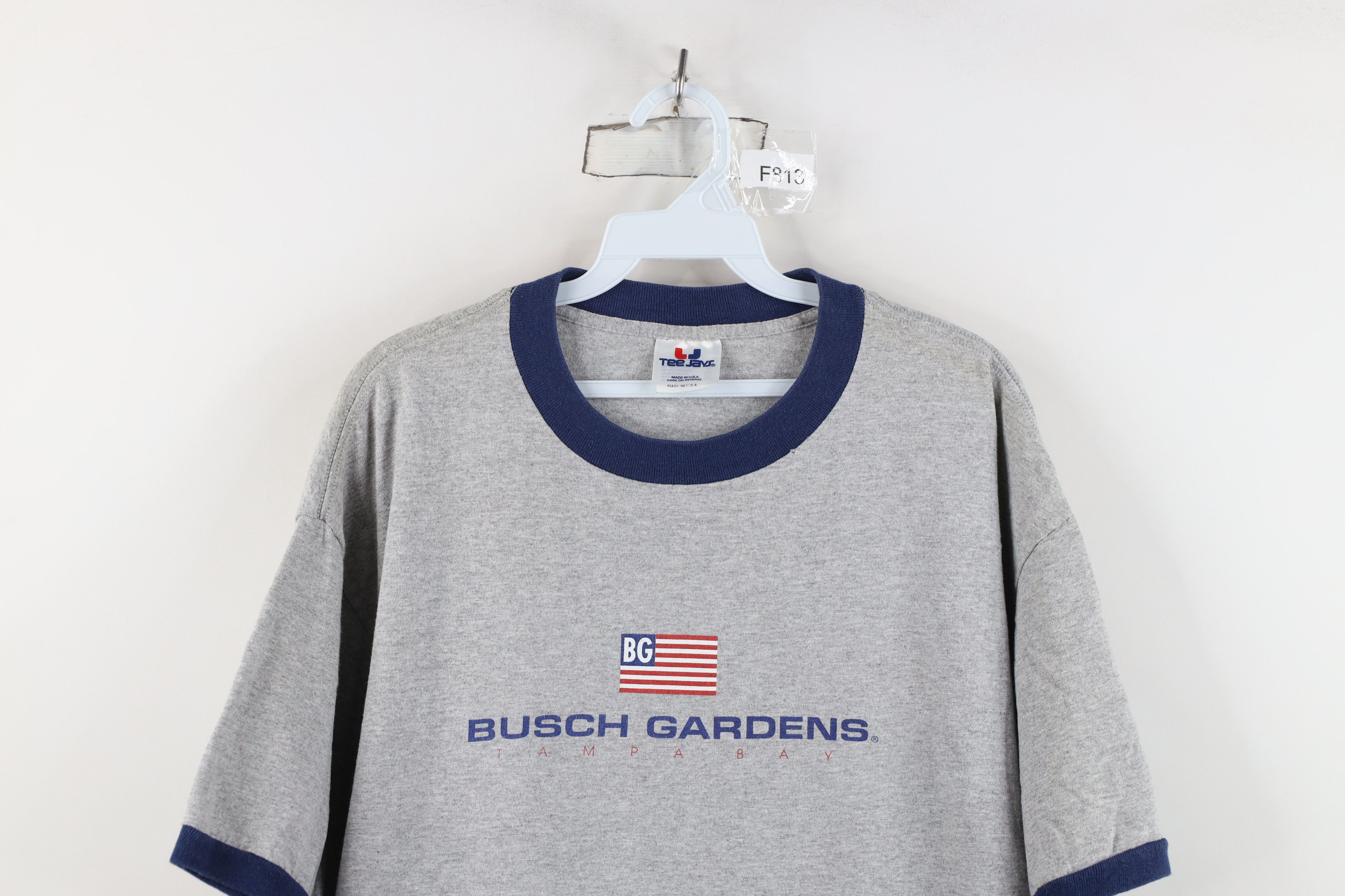 Vintage Vintage 90s Busch Gardens Tampa Bay T-Shirt Heather Gray USA Size US XL / EU 56 / 4 - 2 Thumbnail