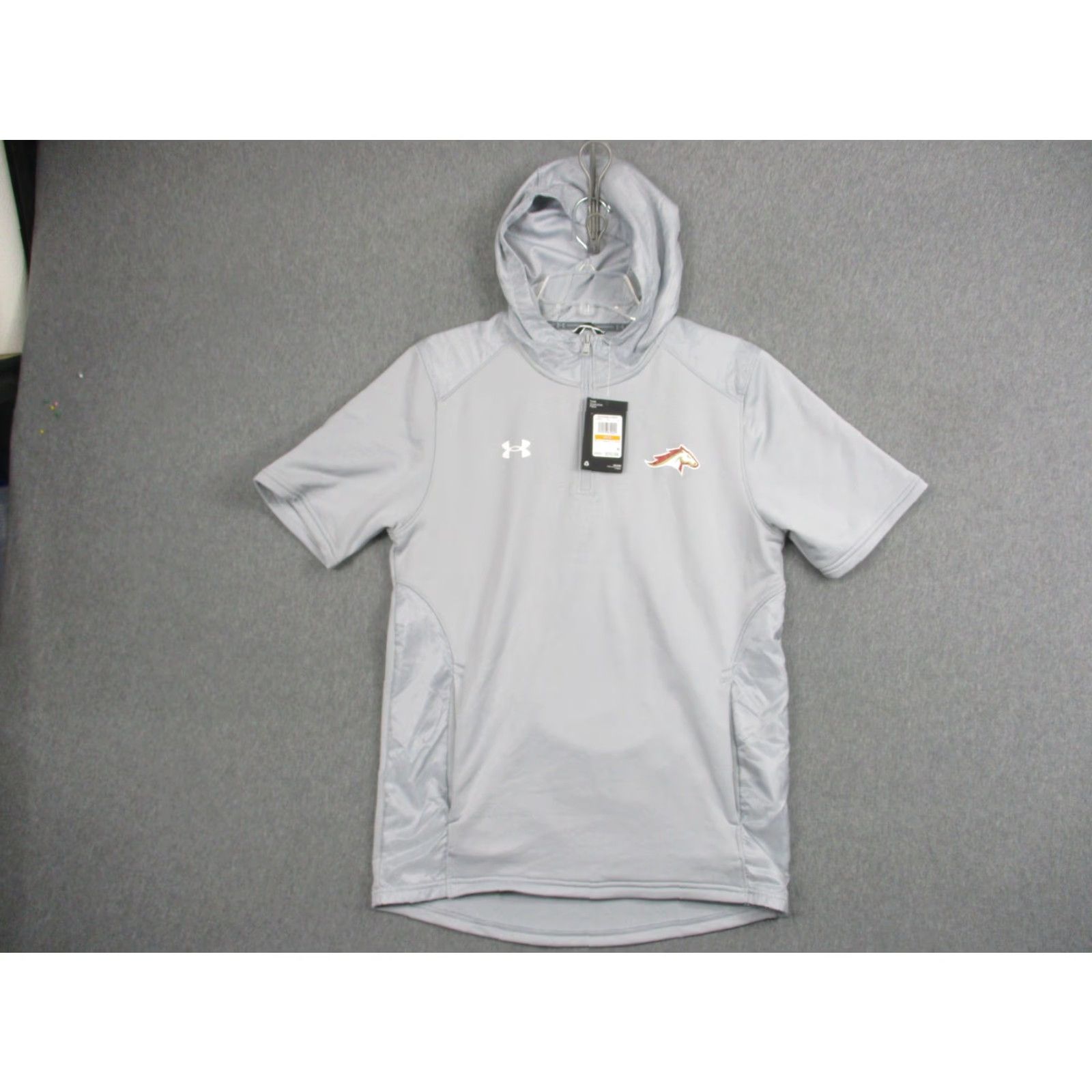 Under Armour Under Armour Birmingham Stallions 1/4 Zip Hoody Shirt Small Gray Mens UA Command SS Hoody 1/4 Zip Hooded Pockets Lightweight Moisture Wicking Shirt Size US S / EU 44-46 / 1 - 4 Thumbnail