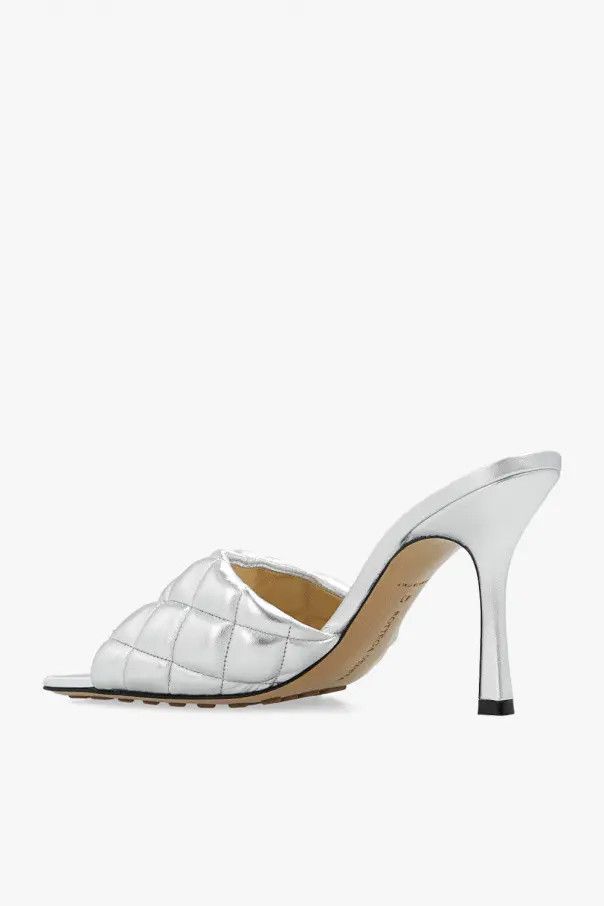 Bottega Veneta o1n1vont1224 Padded Sandal Mules in Silver Size US 5 / IT 35 - 5 Thumbnail
