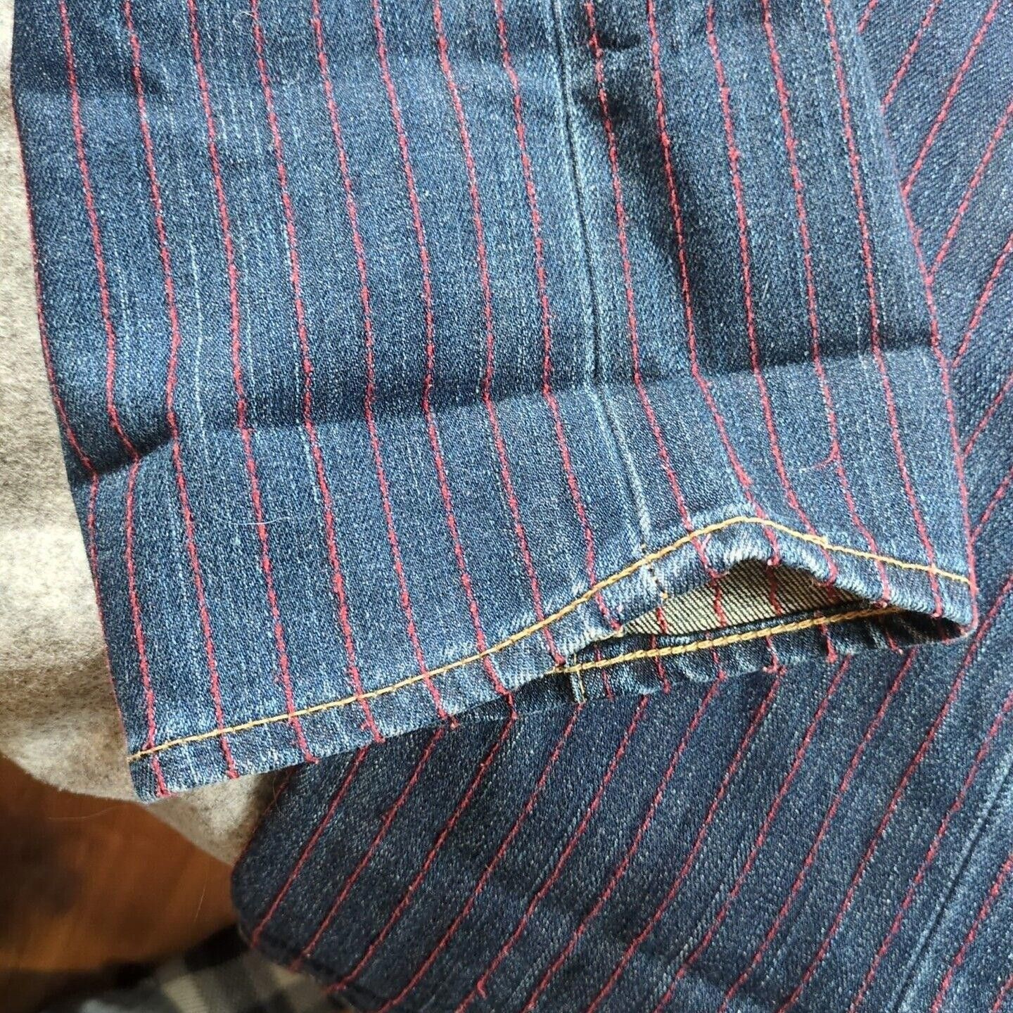 Levi's Levi’s 505 Red Pinstripe Denim Jeans 32 x 33 Japan Selvedge Size US 32 / EU 48 - 9 Thumbnail