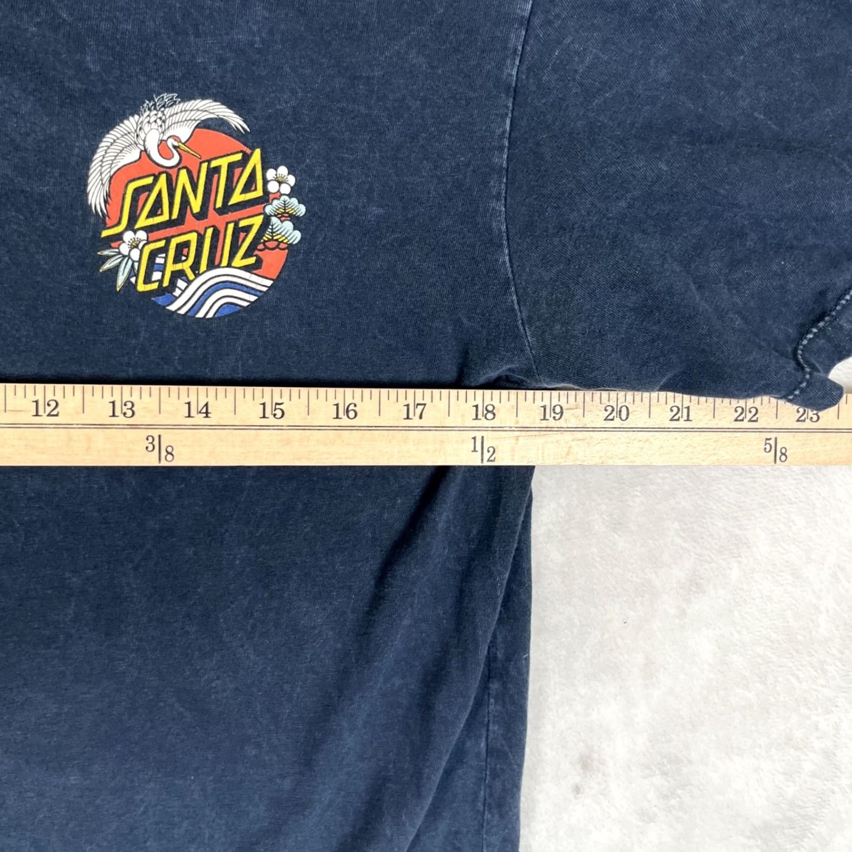 Vintage Santa Cruz T-Shirt Size L Blue Crane Dot Logo 90s Y2K Graphic Print Crew Neck Short Sleeve Mens Size US L / EU 52-54 / 3 - 6 Thumbnail