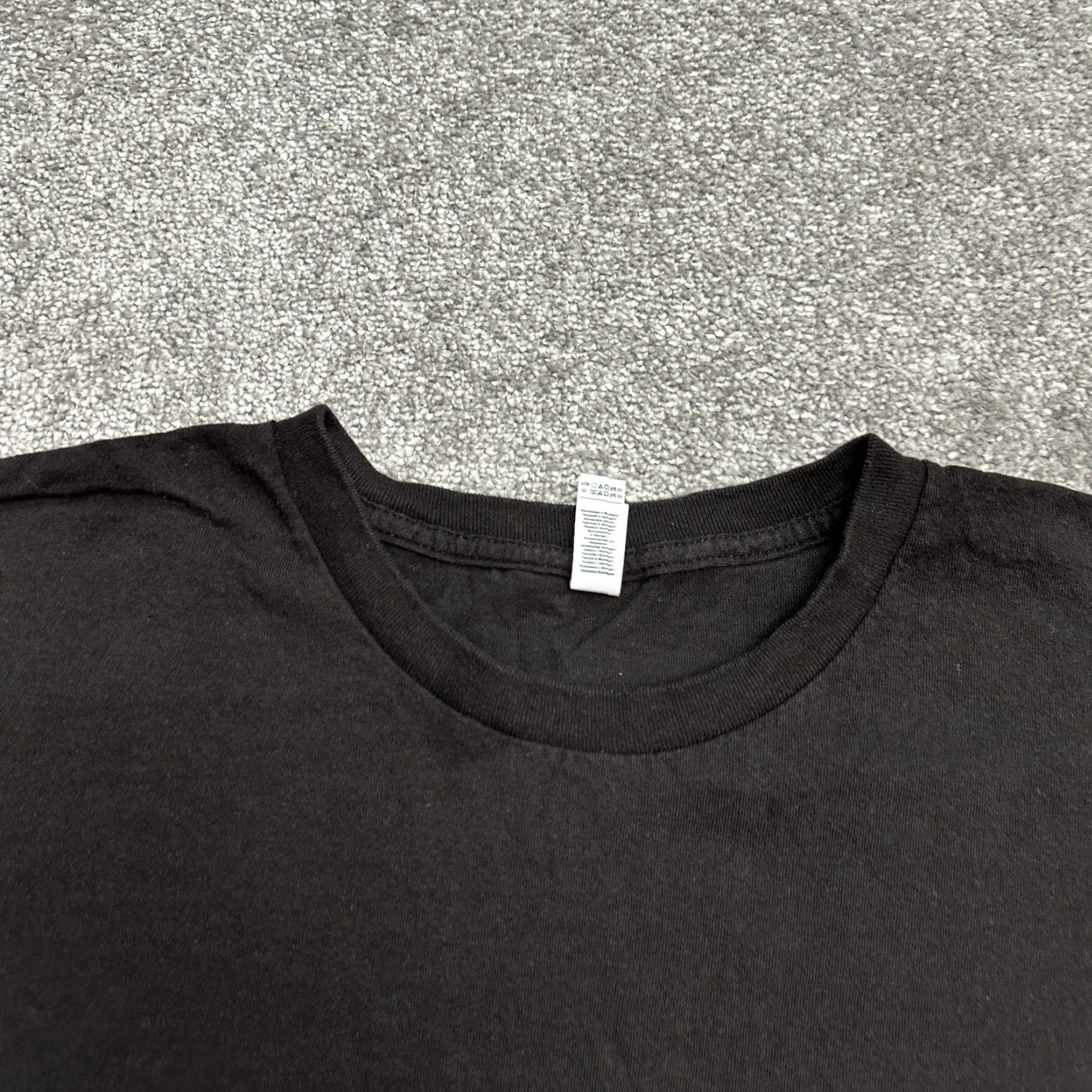 Vintage Alstyle Heavyweight T-Shirt Men XL Black Crew Neck Short Sleeve Cotton Shirt Regular Everyday Classic Mens Size US XL / EU 56 / 4 - 3 Thumbnail