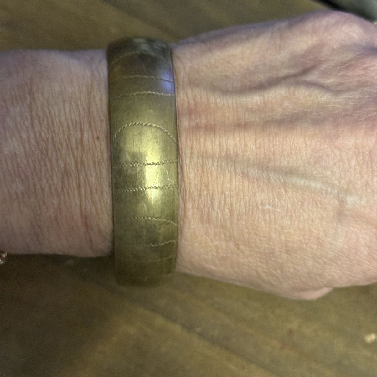 Vintage Vintage made in India brass bangle bracelet Size ONE SIZE - 2 Thumbnail
