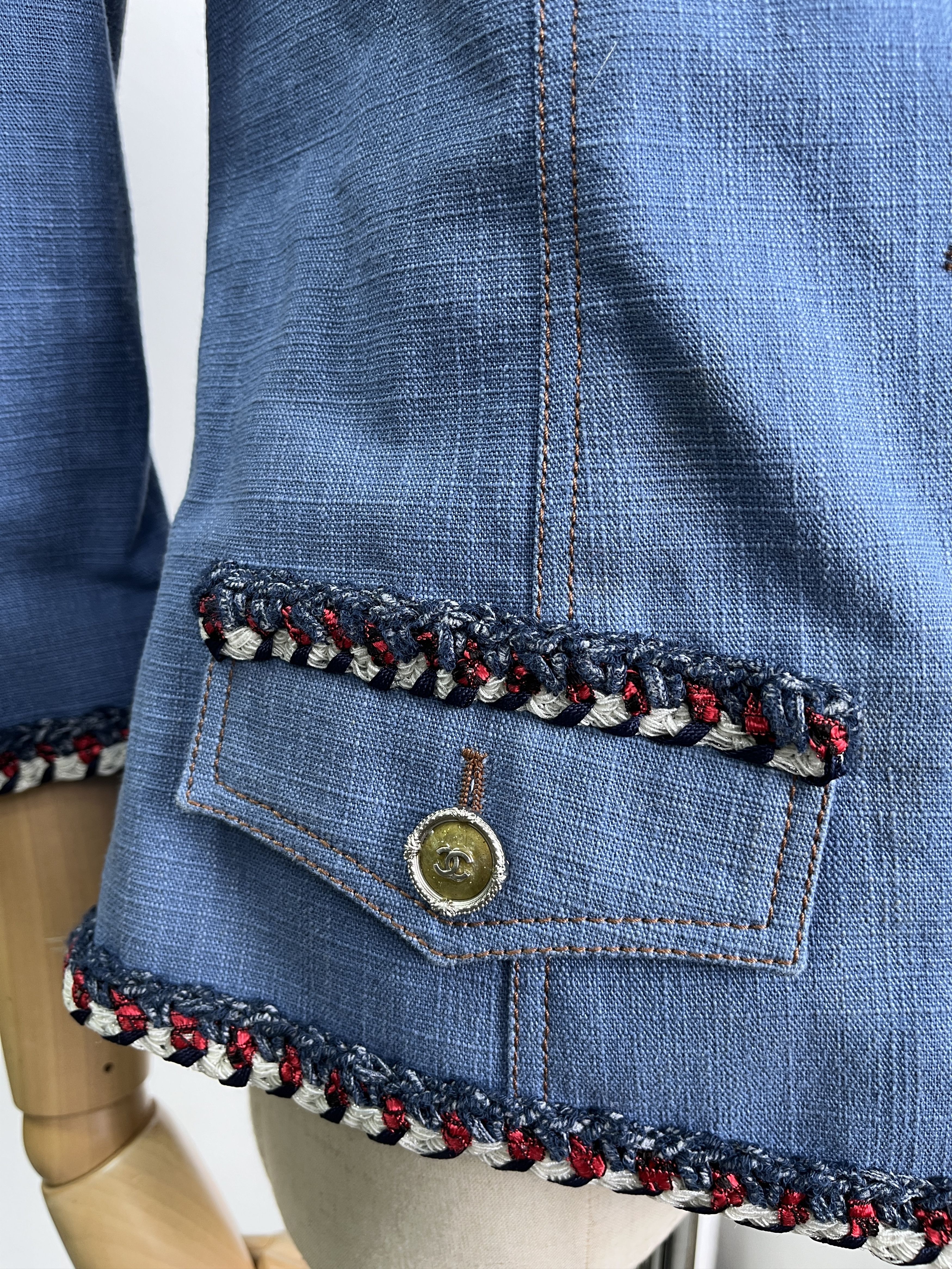 Chanel Chanel Blue Resort Collection 2013 Denim Jacket Size XS / US 0-2 / IT 36-38 - 6 Thumbnail