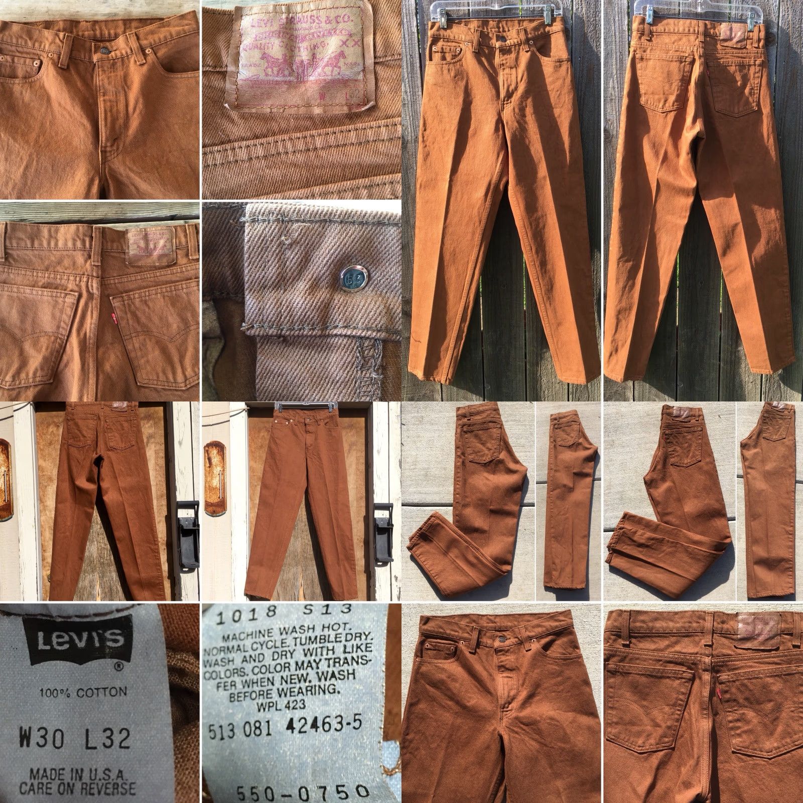 Vintage VINTAGE Levi’s 550 Jeans Brown Made In USA W 30 L 32 Levi’s Jeans Brown 30x32 USA Casual Mens Size US 30 / EU 46 - 8 Thumbnail