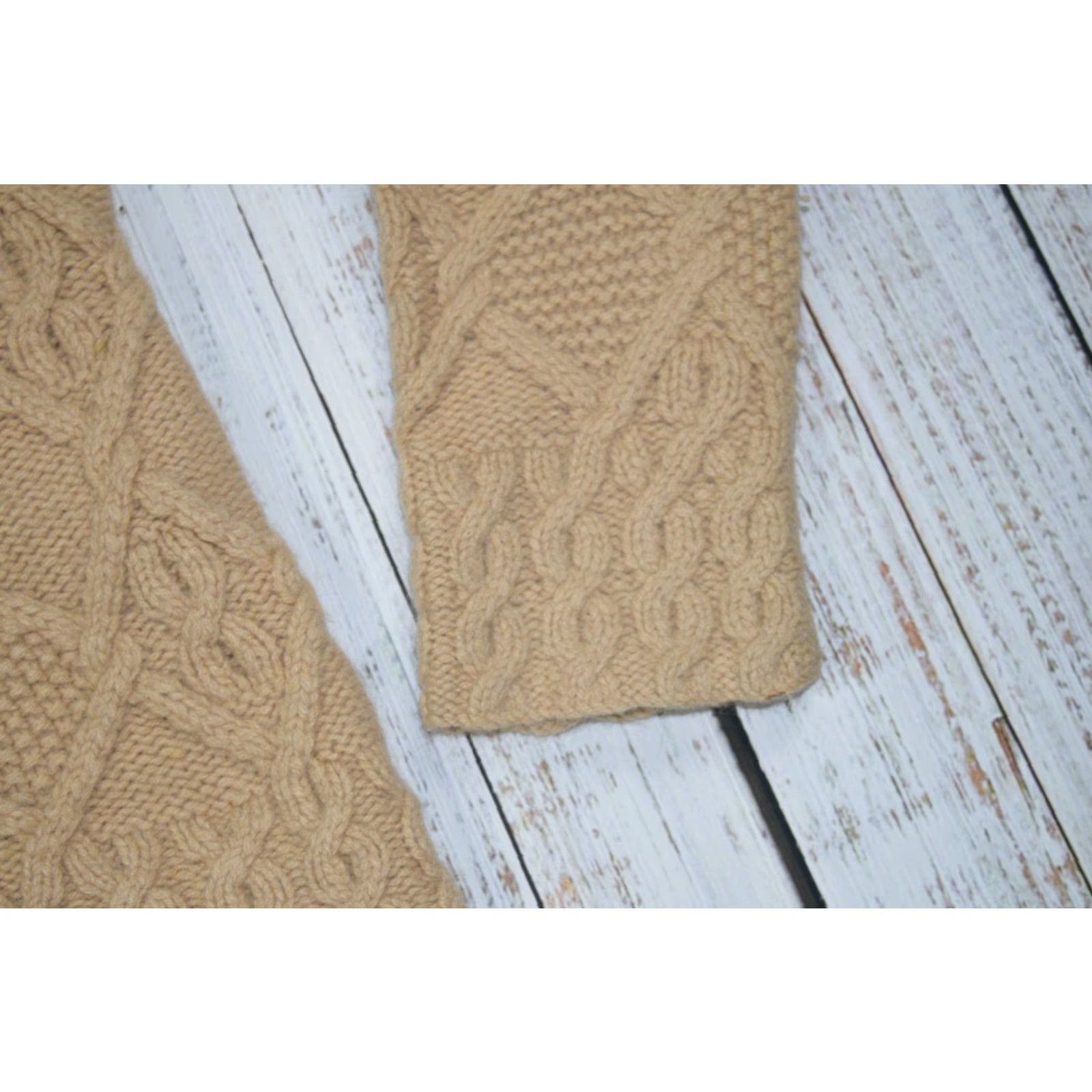 Willi Smith VINTAGE Willi Smith Hand Knit Sweater Pullover Chunky Knit Angora Wool V-Neck Brown M Women's 90s Style Size M / US 6-8 / IT 42-44 - 4 Thumbnail
