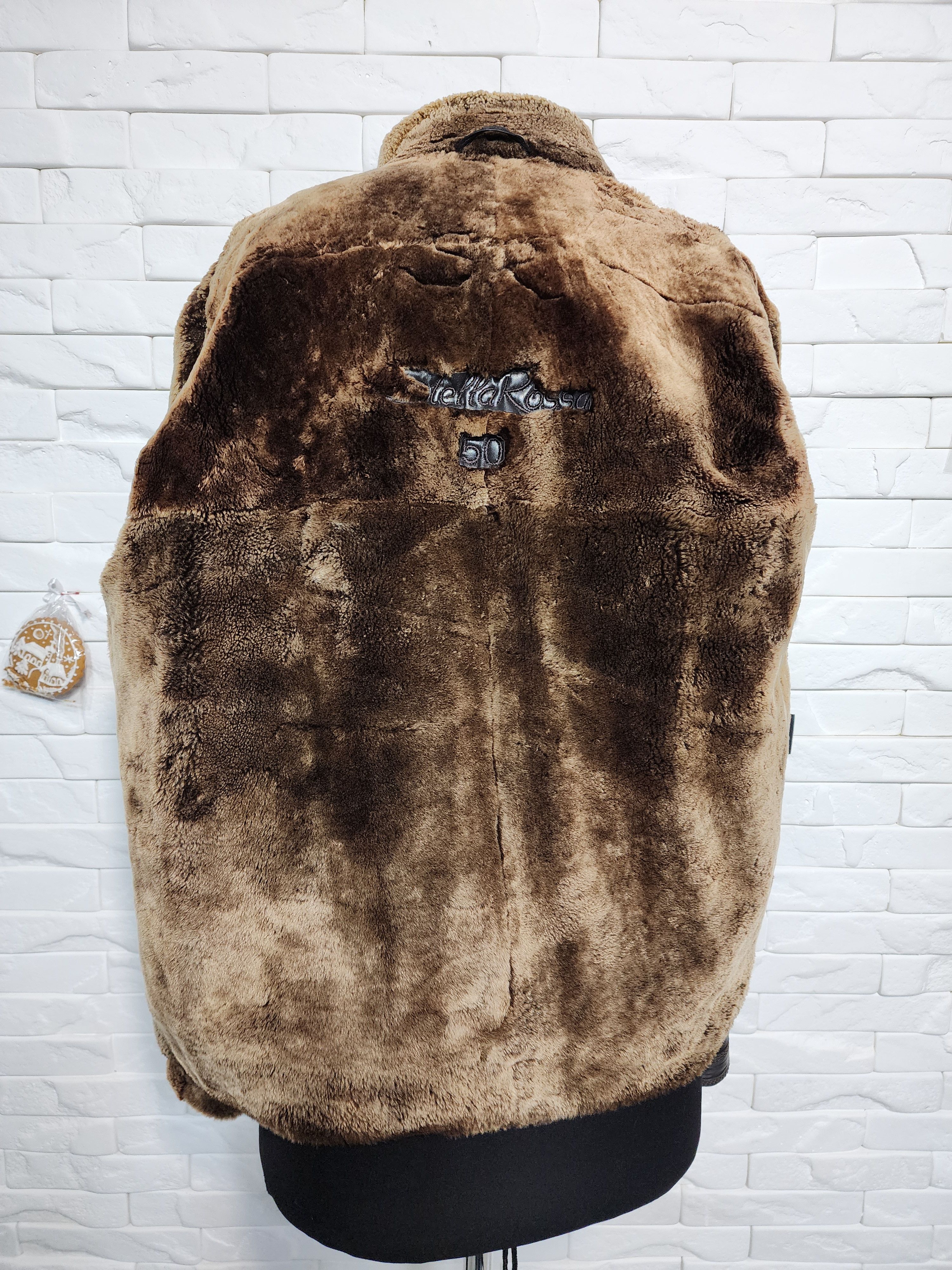 Furla Men's Brown Sheepskin Coat: Genuine Fur, Plastic Zipper Size US L / EU 52-54 / 3 - 7 Thumbnail