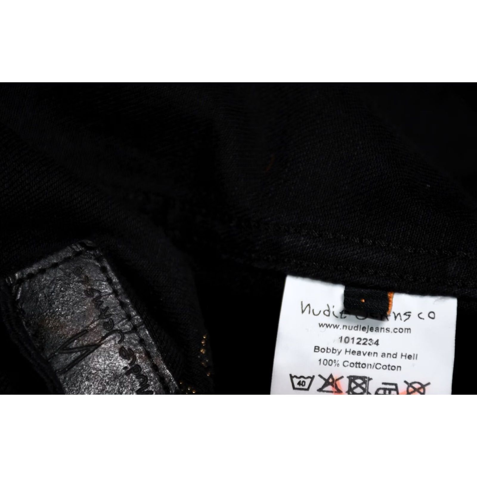 Nudie Jeans Nudie Jeans Bobby Heaven and Hell Embroidered Black Denim Jacket L Mens Size US 33 - 6 Thumbnail
