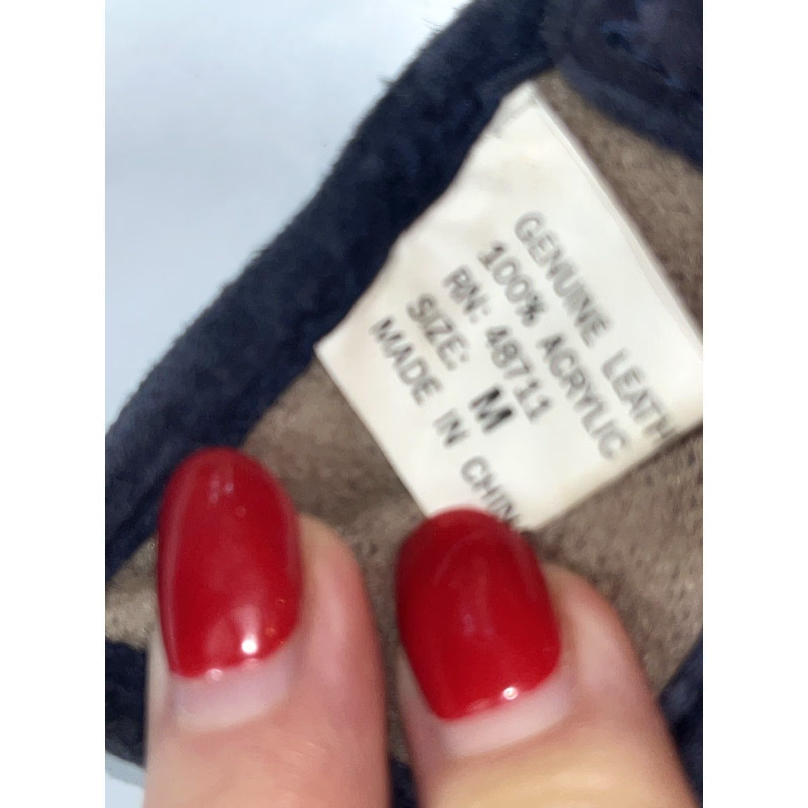 Vintage VINTAGE BLUE SUEDE LEATHER Driving Gloves Wrist Length Women’s Medium Med Winter Glove Warm Lined Size 32" / US 10 / IT 46 - 6 Thumbnail