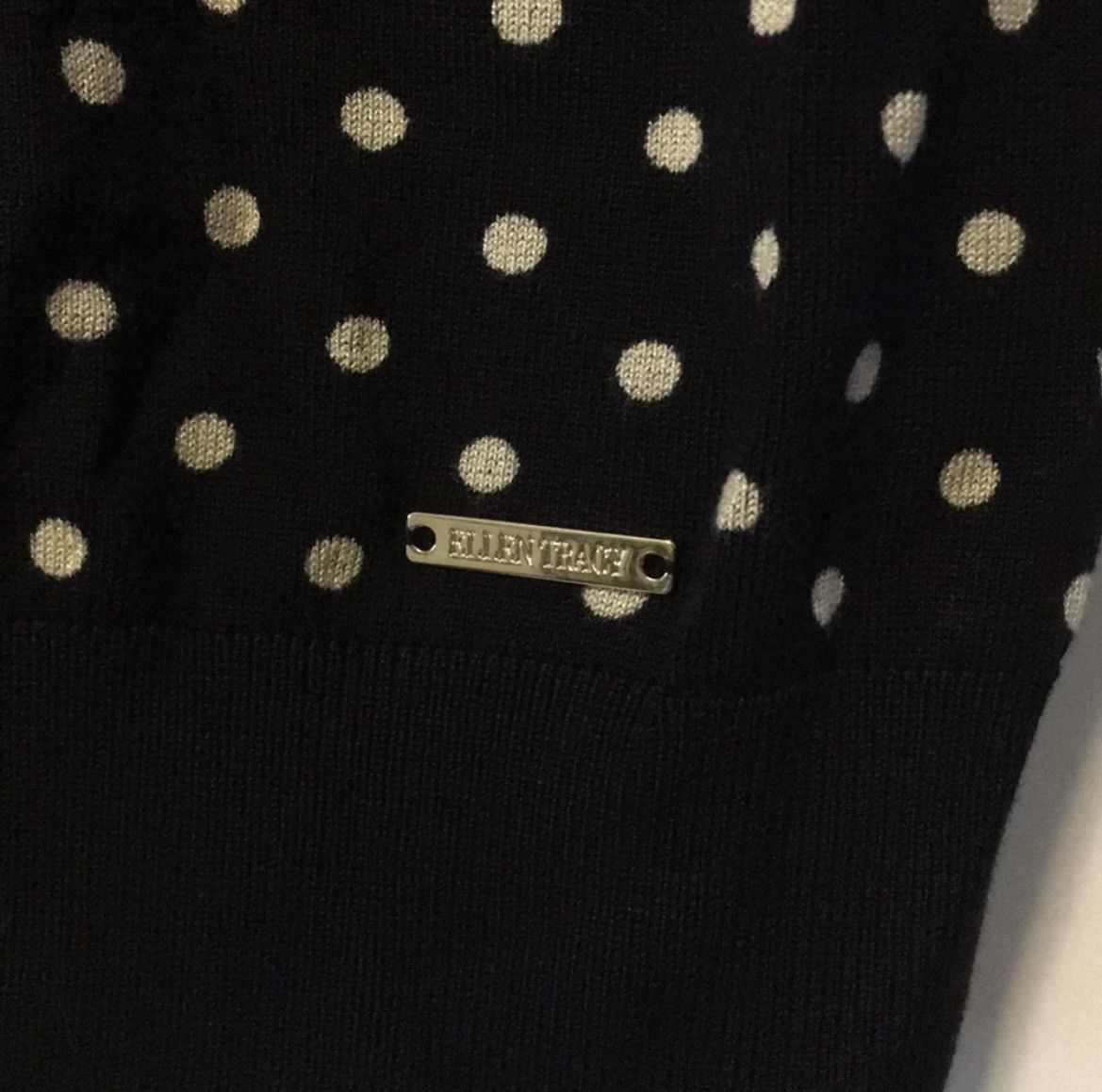 Ellen Tracy Ellen Tracy Black and White Polka Dot Sweater Size S / US 4 / IT 40 - 2 Thumbnail