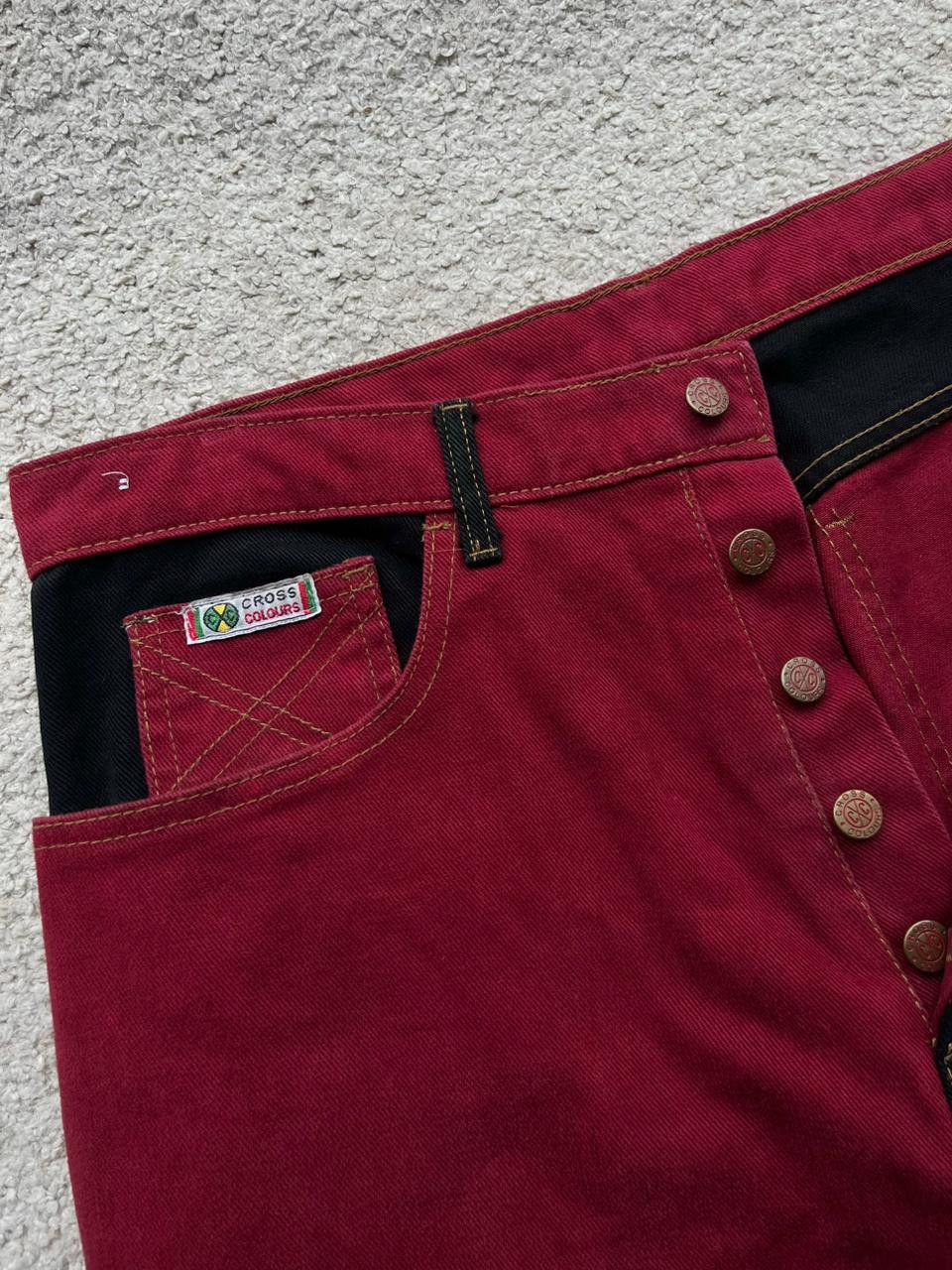 Cross Colours RARE Vintage Cross Colours Two Tone Baggy Pants Size US 34 / EU 50 - 6 Thumbnail