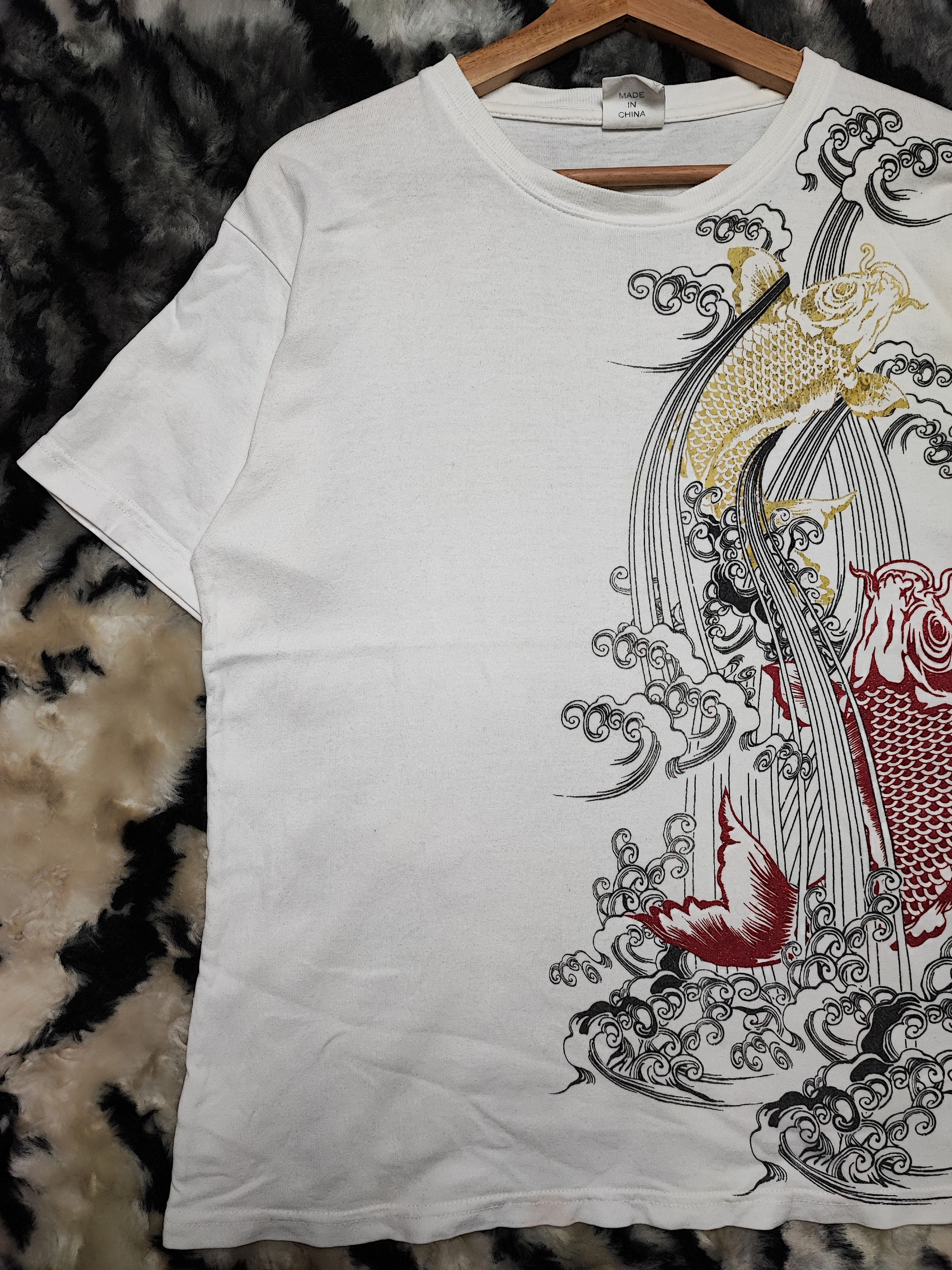 Number (N)ine Sukajan Tshirt Gold Fish Japan Size US M / EU 48-50 / 2 - 4 Thumbnail