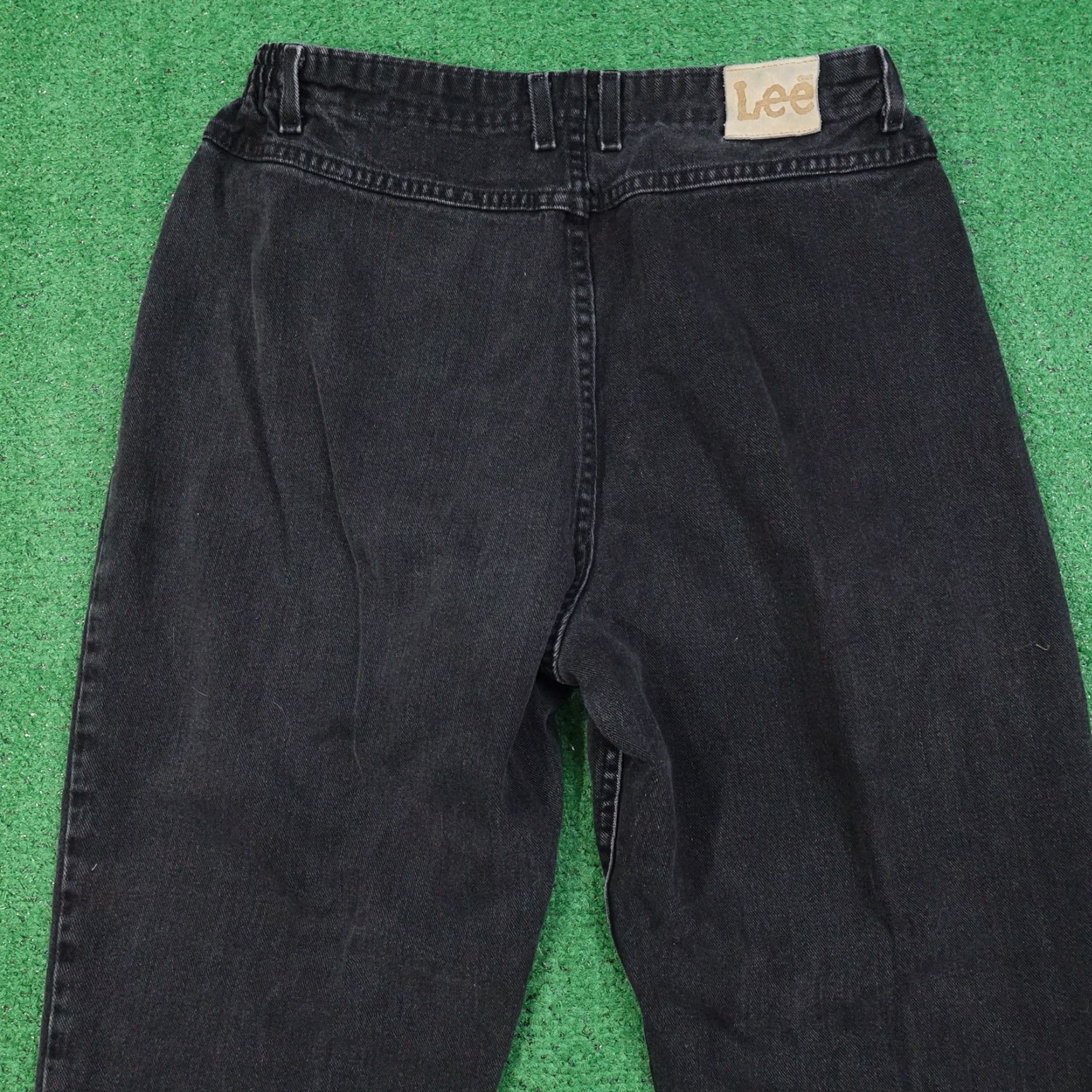 Lee VINTAGE LEE USA MADE BLACK DENIM JEANS WOMENS 33X30 TAPERED FIT Size 24" / US 00 / IT 34 - 7 Thumbnail