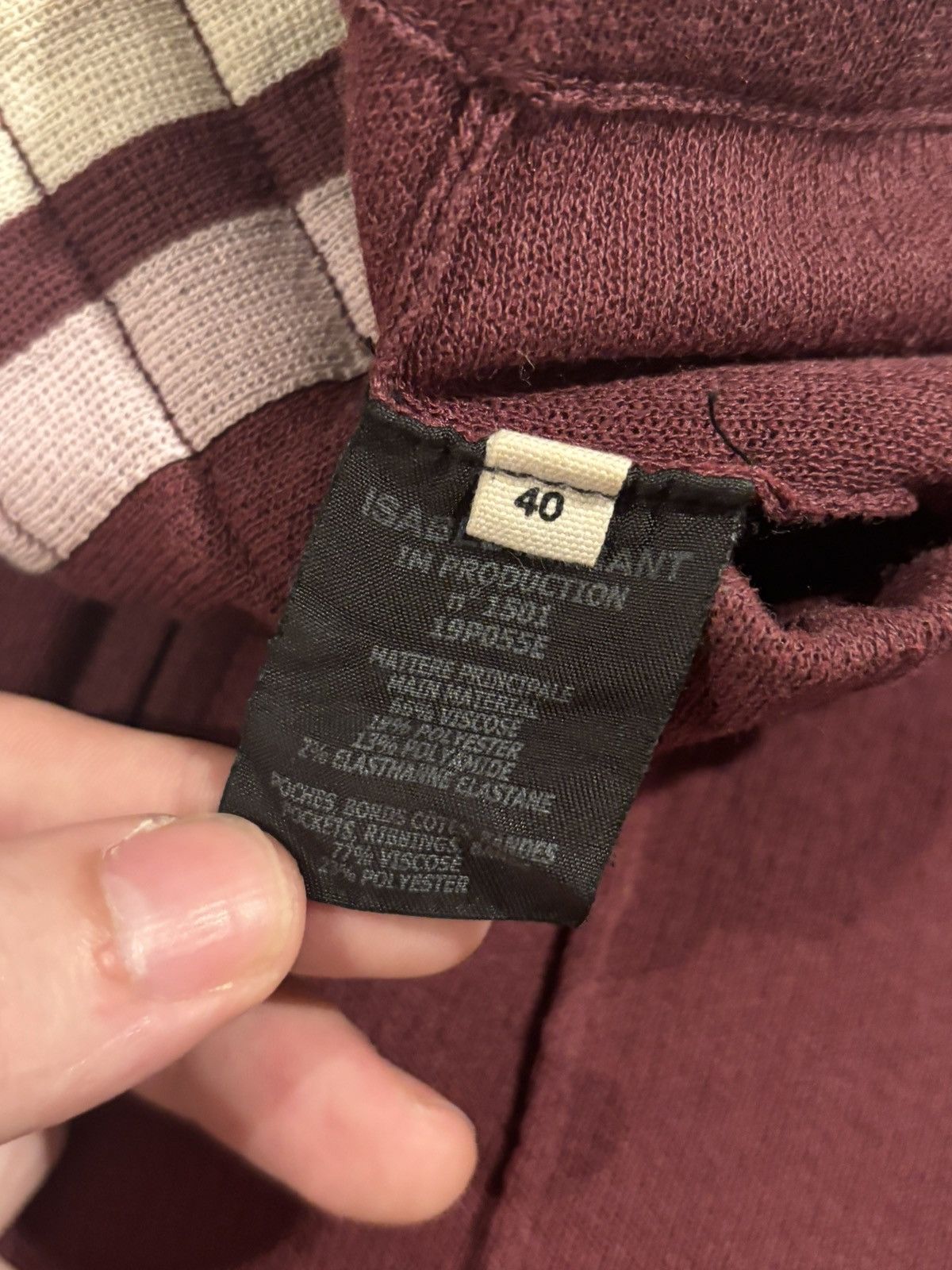 Isabel Marant Etoile Isabel Marant Étoile Burgundy Track Pants Women's Size 40 Size 27" / US 4 / IT 40 - 4 Thumbnail