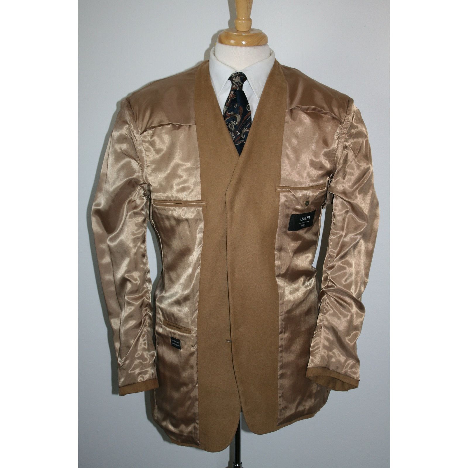 Alfani 42R Alfani Faux Suede Blazer 42R, Brown Polyester Sport Coat Size 42R - 5 Thumbnail