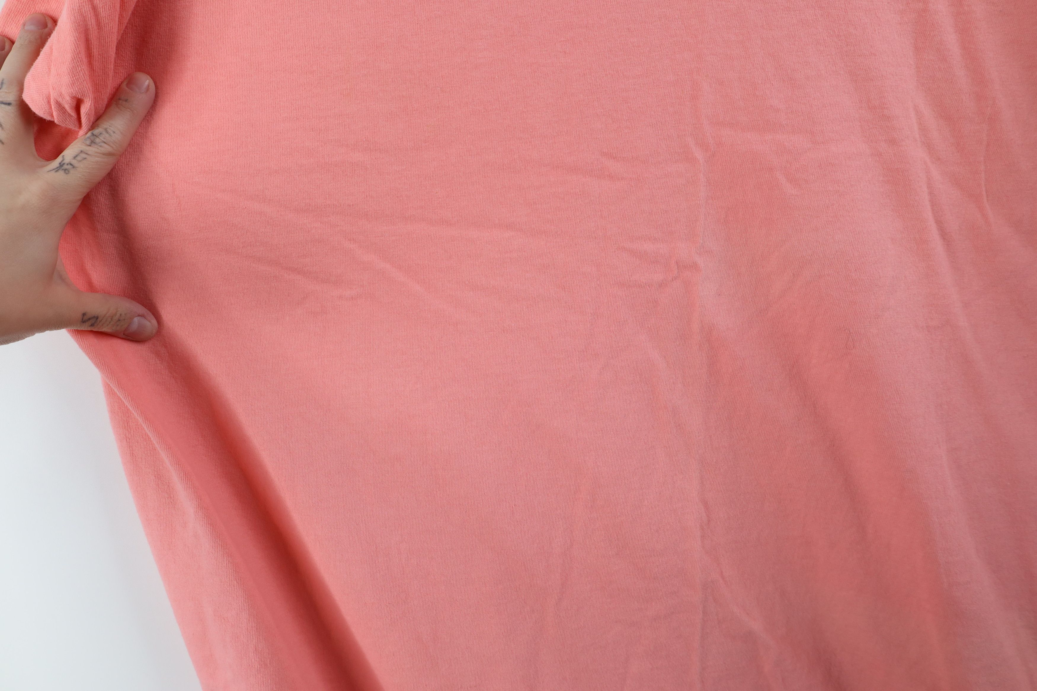 Vintage Vintage 90s Streetwear Baggy Cotton V-Neck T-Shirt Pink USA Size US XXL / EU 58 / 5 - 7 Thumbnail