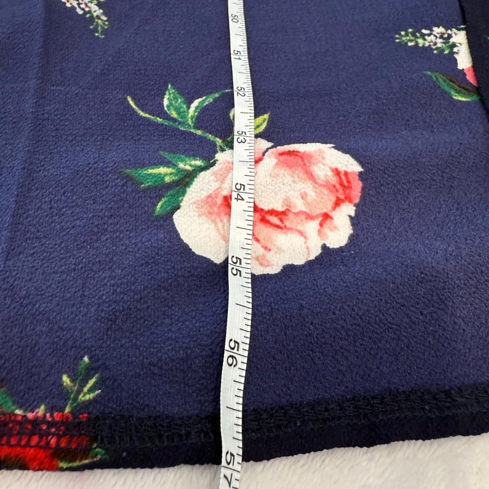 Other Mi Ami Navy Blue Floral romper maxi Dress Size XS Size XS / US 0-2 / IT 36-38 - 9 Thumbnail