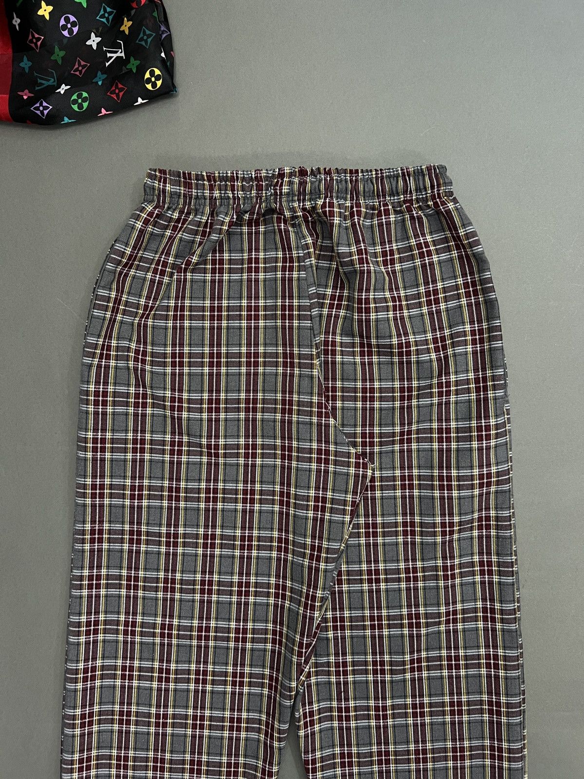 Japanese Brand OUTLAW Designer Embroidered Tartan Pants Size US 33 - 4 Thumbnail