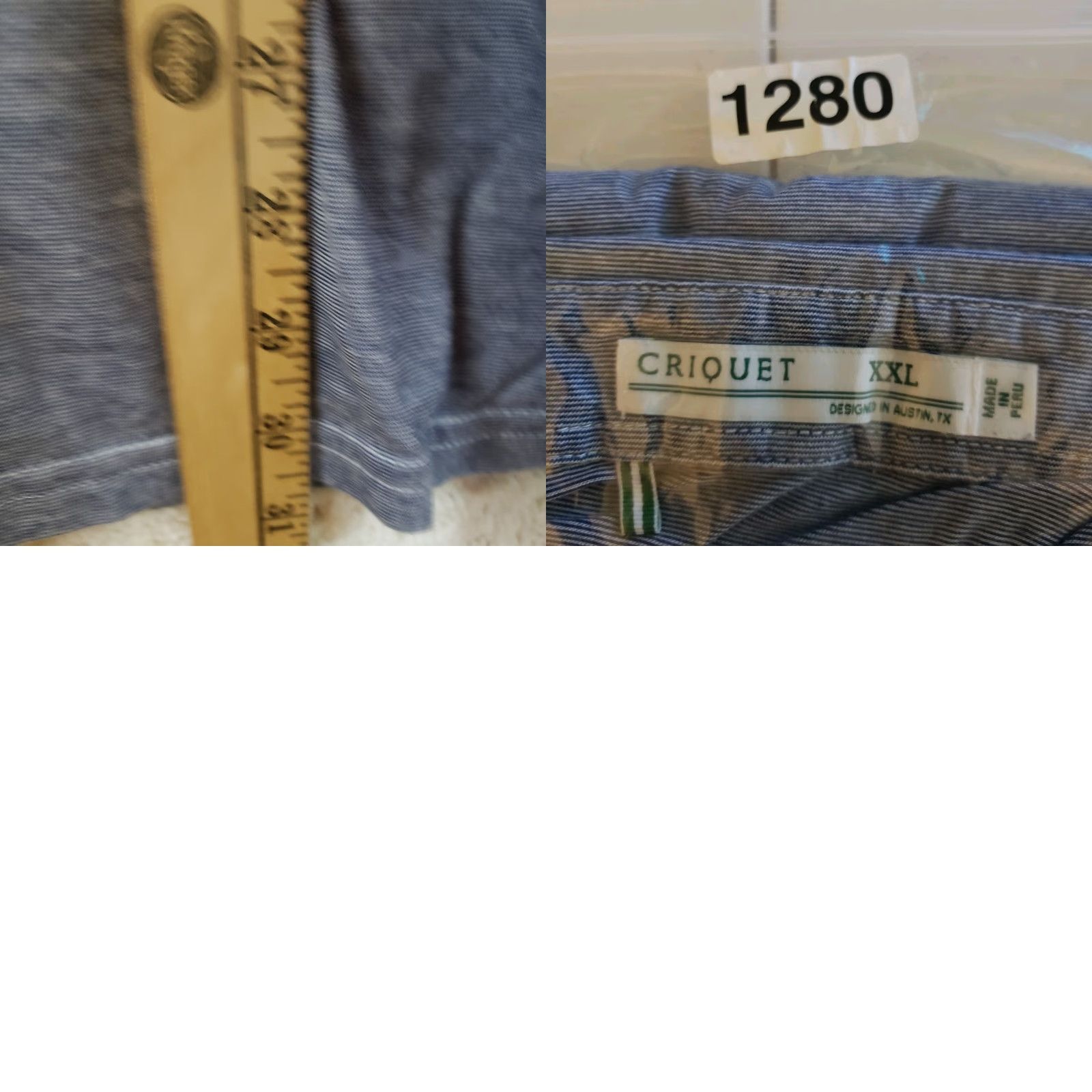 Vintage Criquet Polo Shirt Men 2XL Navy Blue White Stripe Cotton Pocket Golf Texas Preppy Logo Short Sleeve Size US XXL / EU 58 / 5 - 10 Thumbnail