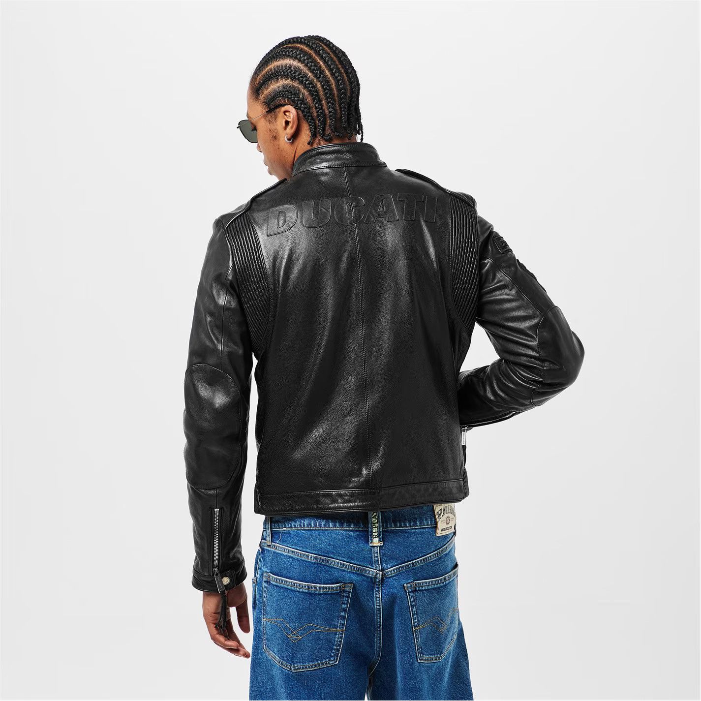 Dsquared2 o1g2r1mq0426 Leather Tailored Fit Jacket in Black Size US L / EU 52-54 / 3 - 4 Thumbnail