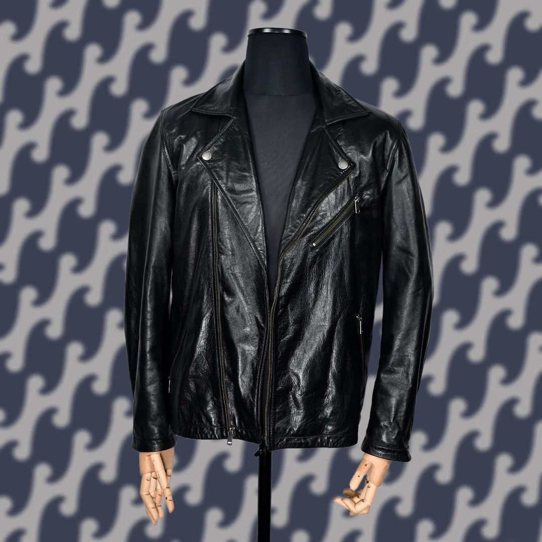 Levi's Levi's Black Biker Real Leather Jacket Mens L Size US L / EU 52-54 / 3 - 1 Thumbnail