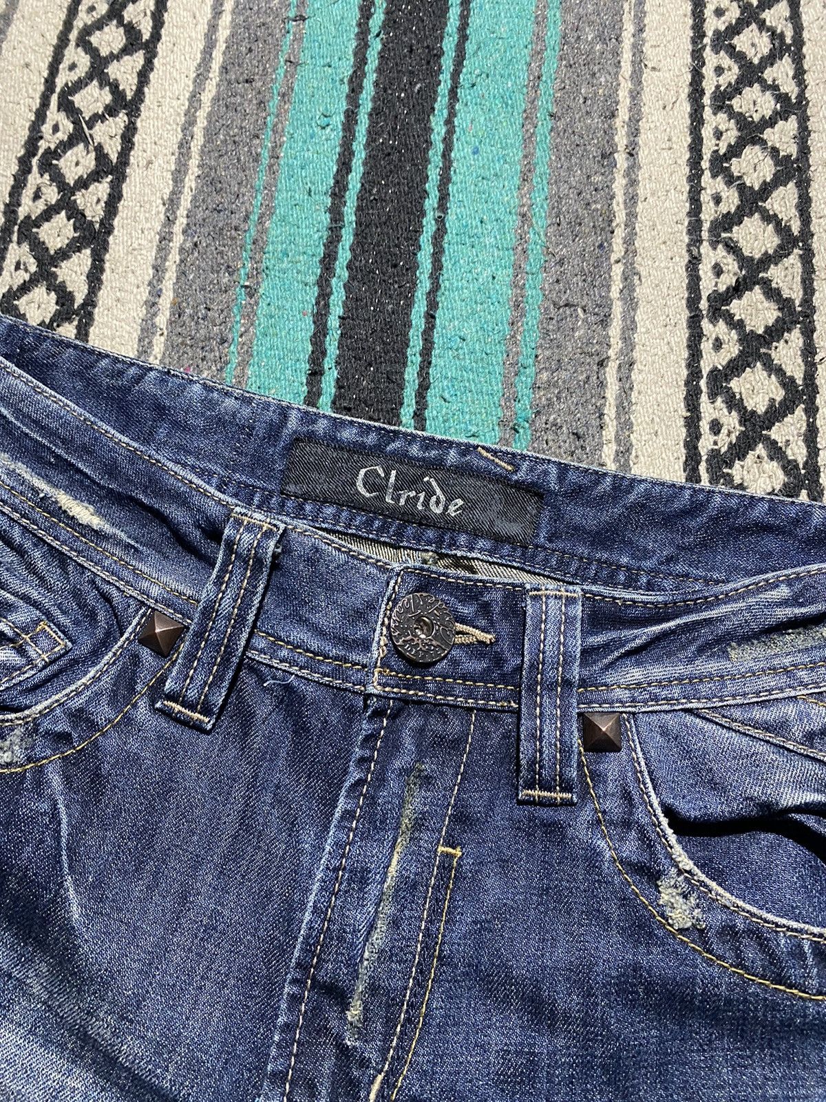 Hysteric Glamour × If Six Was Nine × Japanese Brand 2000s Clride Distressed Bootcut Jeans Size US 34 / EU 50 - 8 Thumbnail