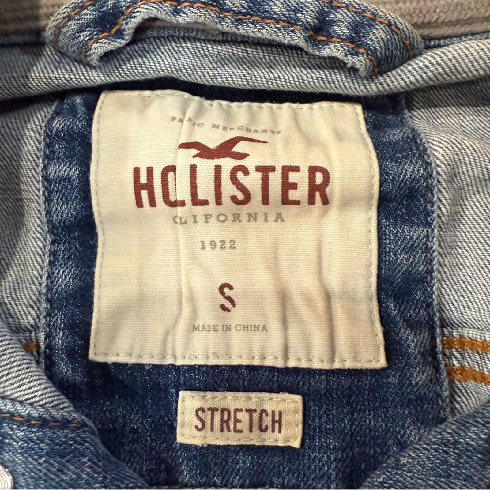 Hollister Hollister Distressed Denim Jersey Hooded Jacket Womens Small Size S / US 4 / IT 40 - 5 Thumbnail