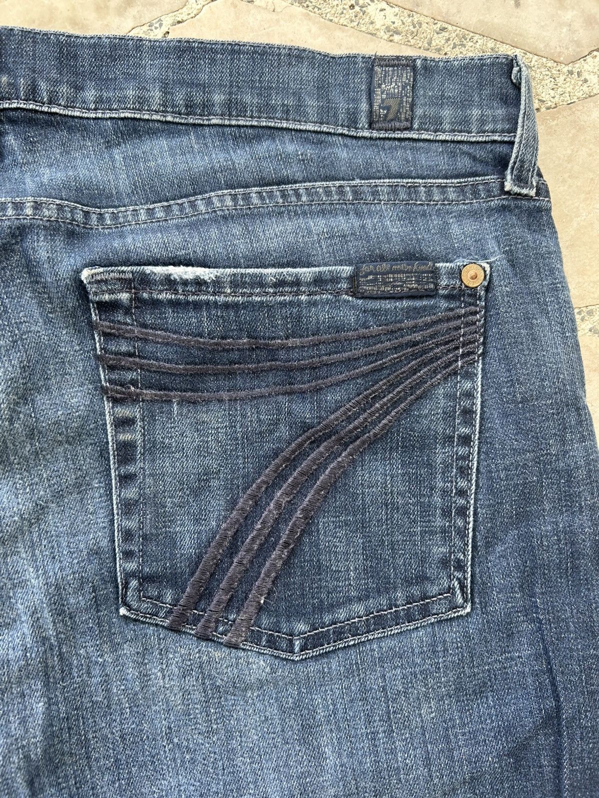 7 For All Mankind 7FAM Japan Flare Vintage Denim Size US 35 - 10 Thumbnail
