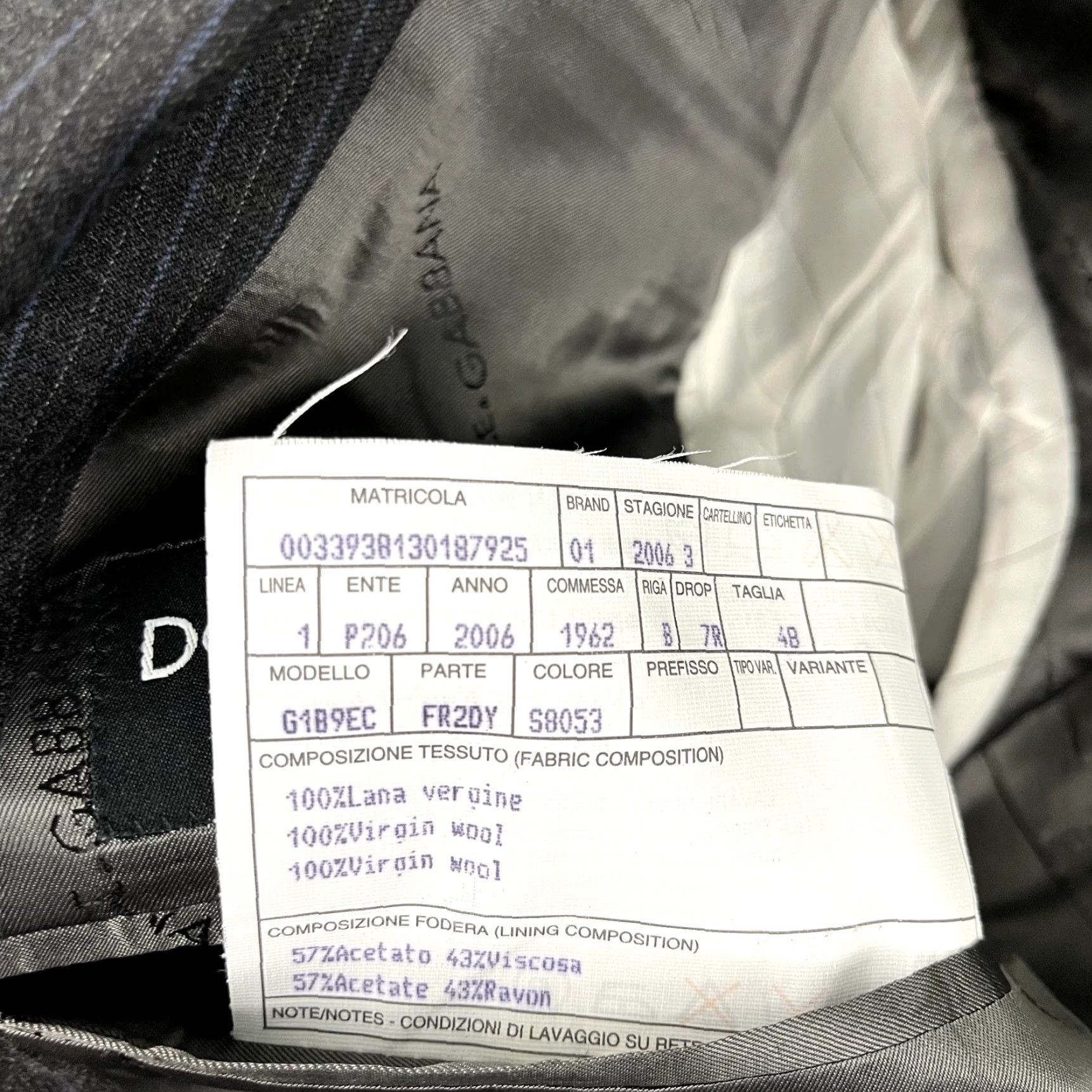 Dolce & Gabbana Dolce & Gabbana Blazer Mens US 38 Gray Striped Wool Tuxedo Jacket NEW Italy Size 38R - 2 Thumbnail