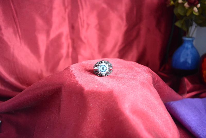 Jewelry Skull Eye Jewelry Rings Open Size Chrome Ring (Size 7-13) Size ONE SIZE - 4 Thumbnail