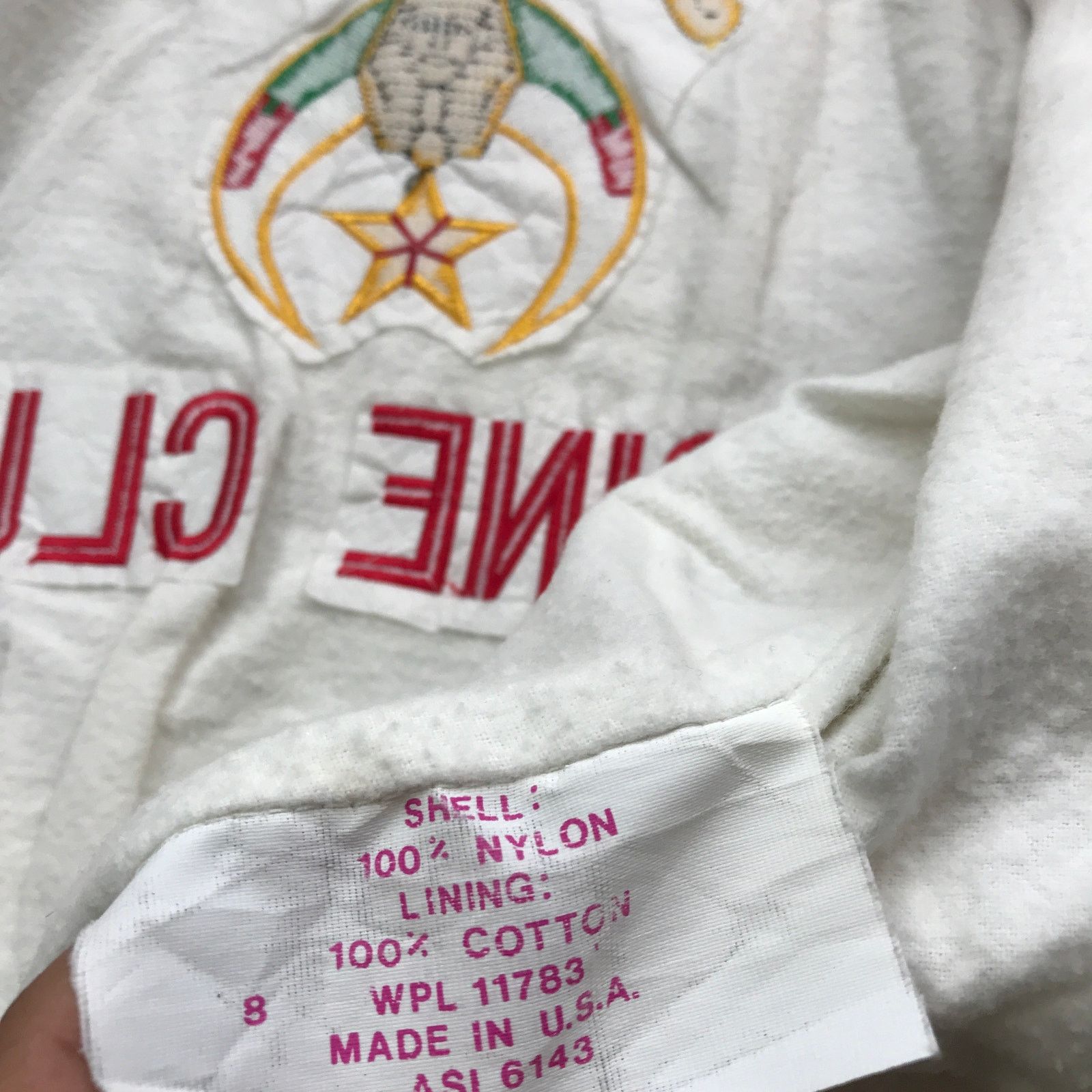 Holloway Vintage 80s Holloway Cham Club Bomber Jacket Mens L White Size US L / EU 52-54 / 3 - 10 Thumbnail