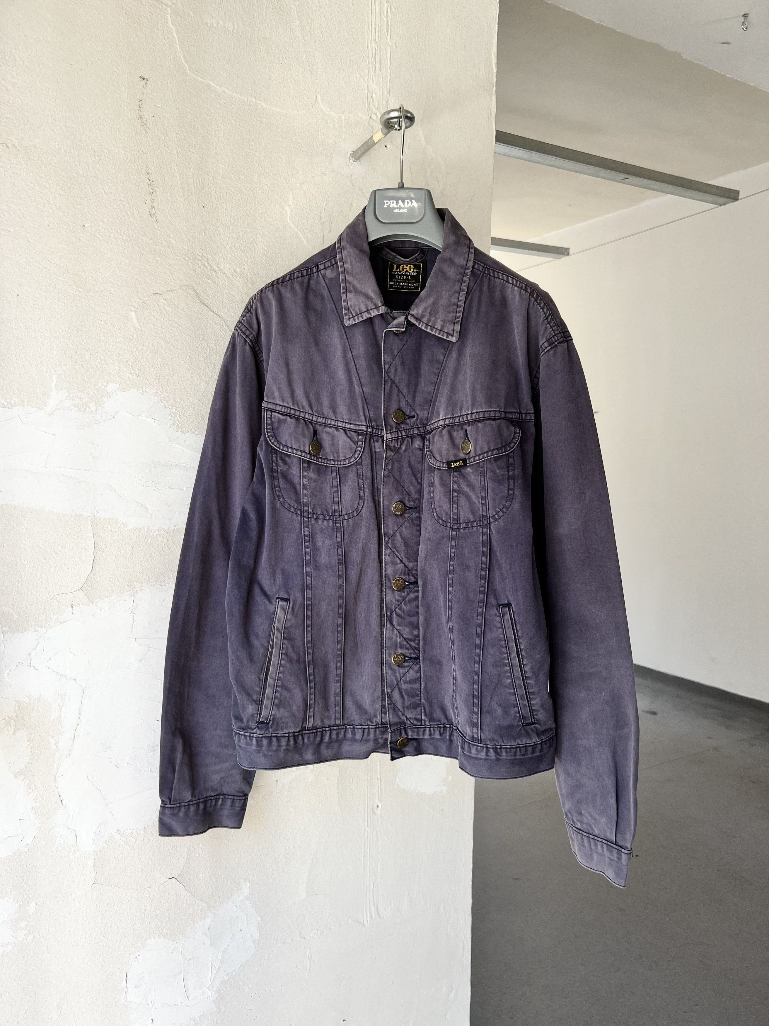 Lee Lee Vintage Trucker Cropped Rare Denim y2k Jacket Size US L / EU 52-54 / 3 - 1 Thumbnail