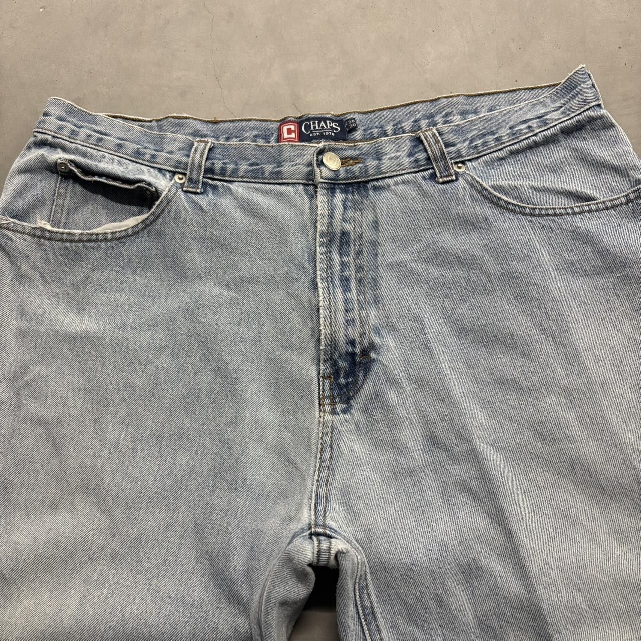 Vintage Crazy Vintage Y2K/2000s Super Baggy Skater Style Streetwear Chaps Light Wash Denim Jeans! Size US 38 / EU 54 - 4 Thumbnail