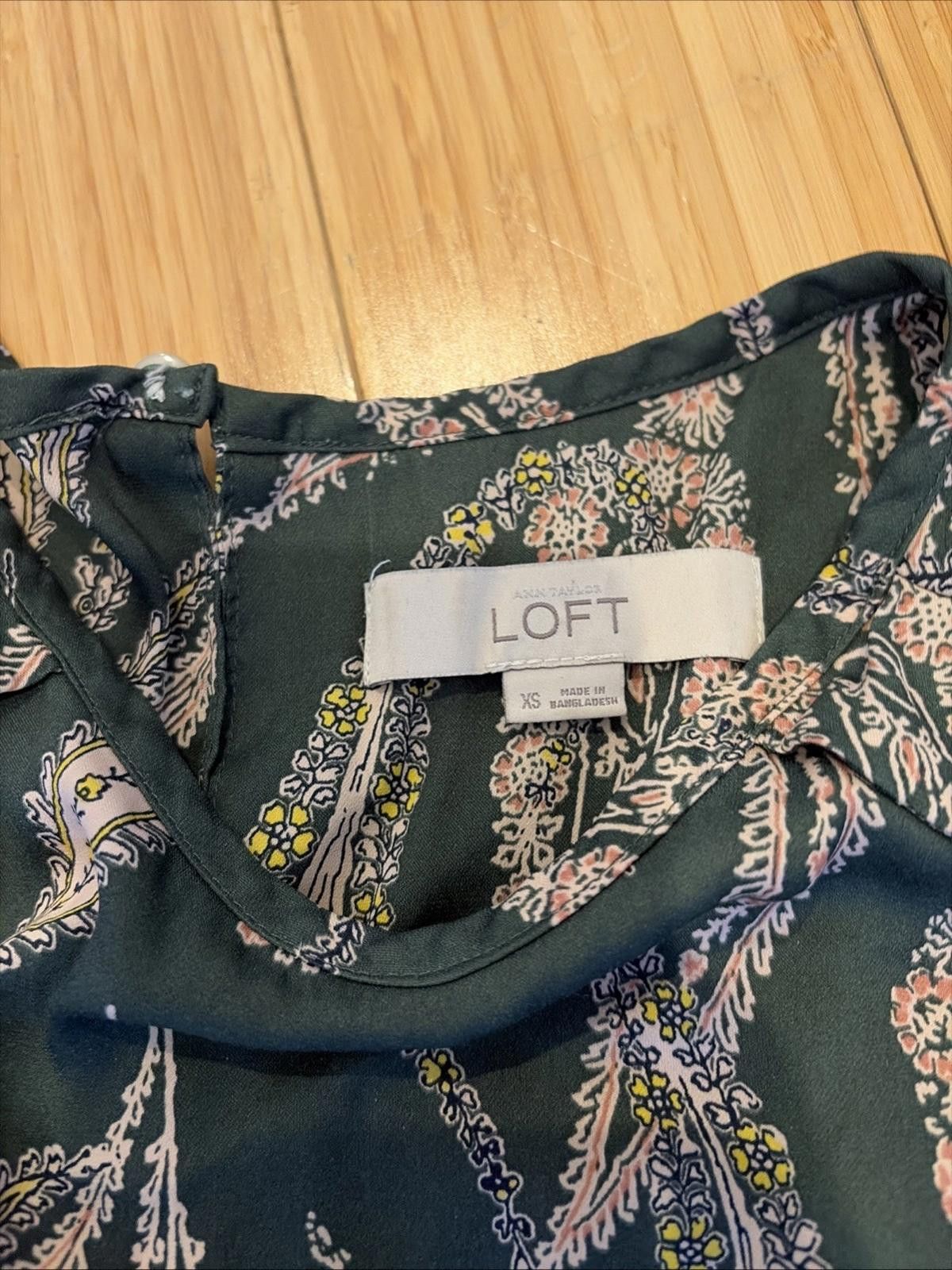 Other LOFT Blouse Women’s XS Green Sleeveless Size XS / US 0-2 / IT 36-38 - 2 Thumbnail
