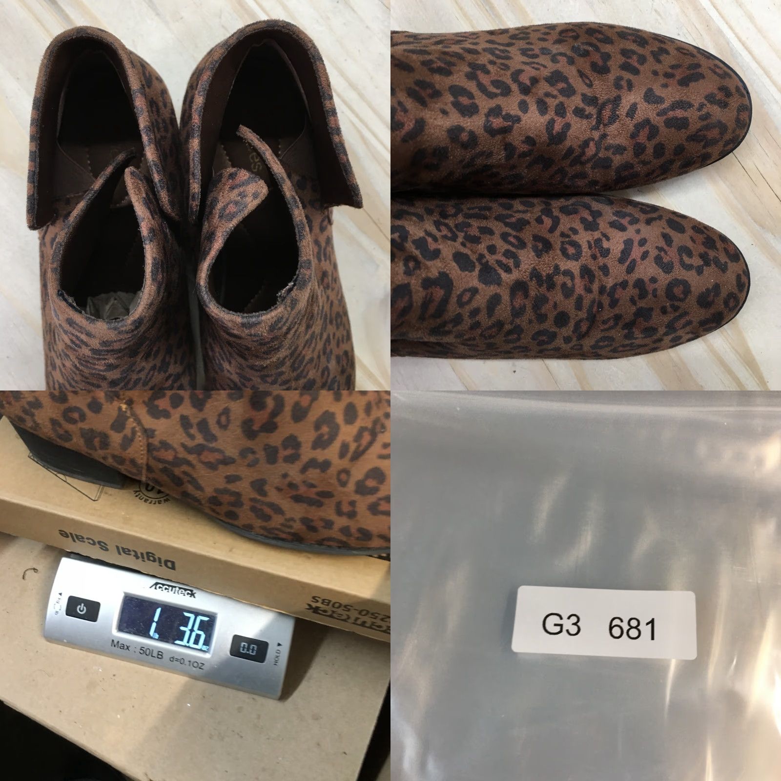 Vintage Maurices Boots Womens Ankle Bootie Brown Leopard Print Comfort Casual Block Shoe 9 Size US 9 / IT 39 - 9 Thumbnail