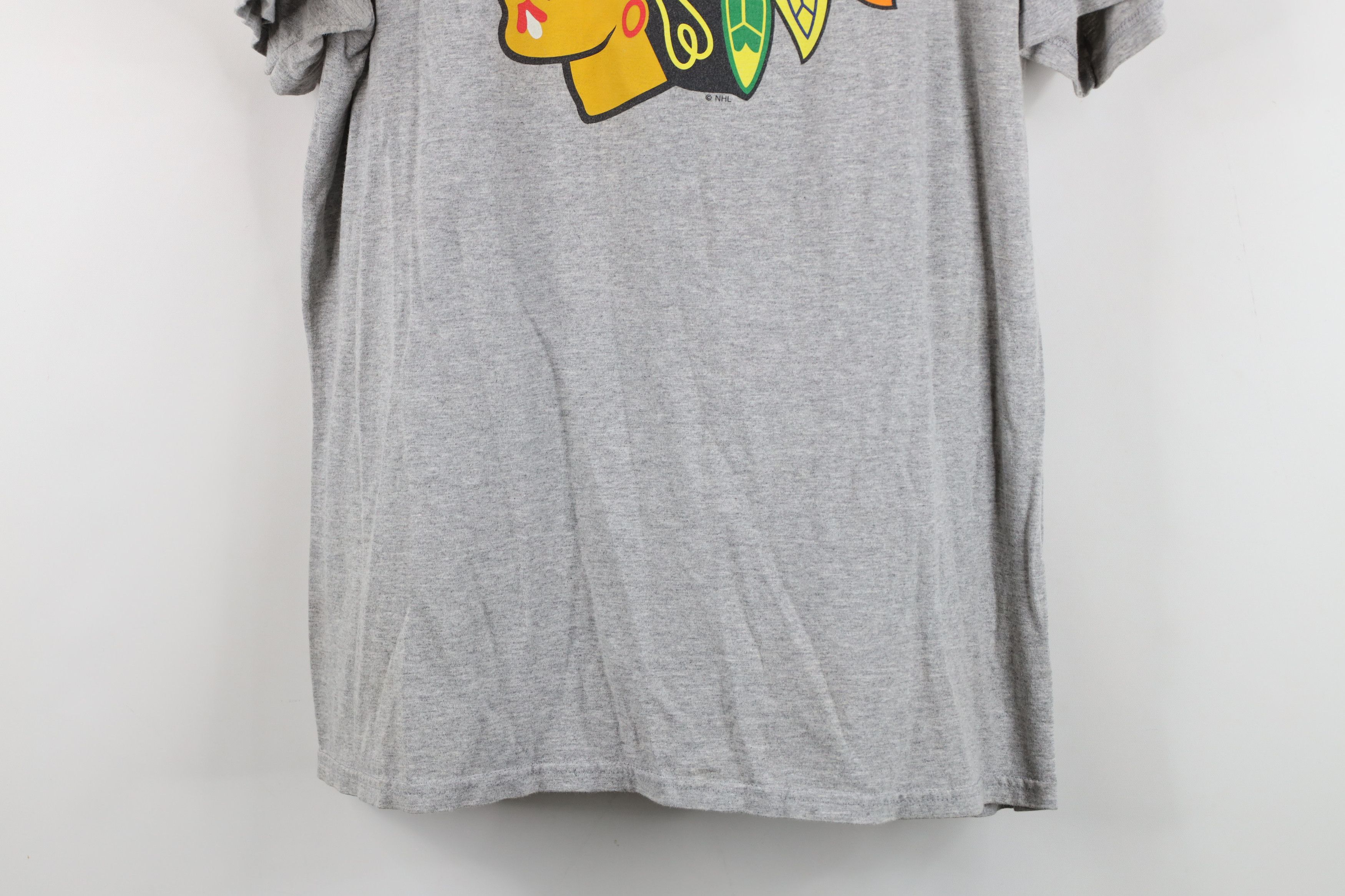 Reebok Vintage Reebok Chicago Blackhawks Hockey Jersey T-Shirt Gray Size US L / EU 52-54 / 3 - 3 Thumbnail