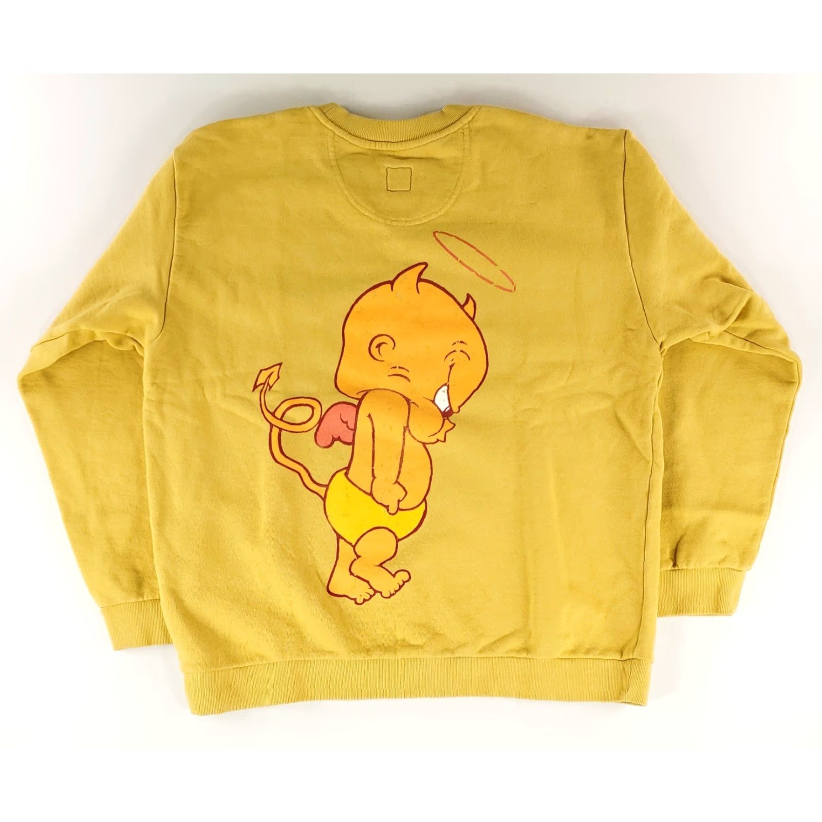 Asos OSO Oso Boys Lie Crew Neck Sweatshirt Little Devil Yellow Mens XXL Sleeve Pullover Sweatshirt Mens 2XL Crew Neck Yellow Devil Size US XXL / EU 58 / 5 - 4 Thumbnail