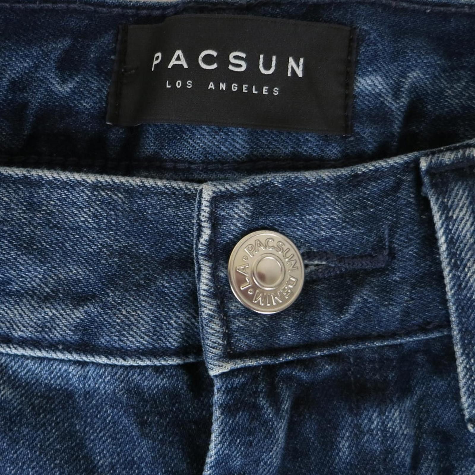 Pacsun Men's 30x30 Pacsun Distressed Blue Denim Jeans Size US 30 / EU 46 - 5 Thumbnail
