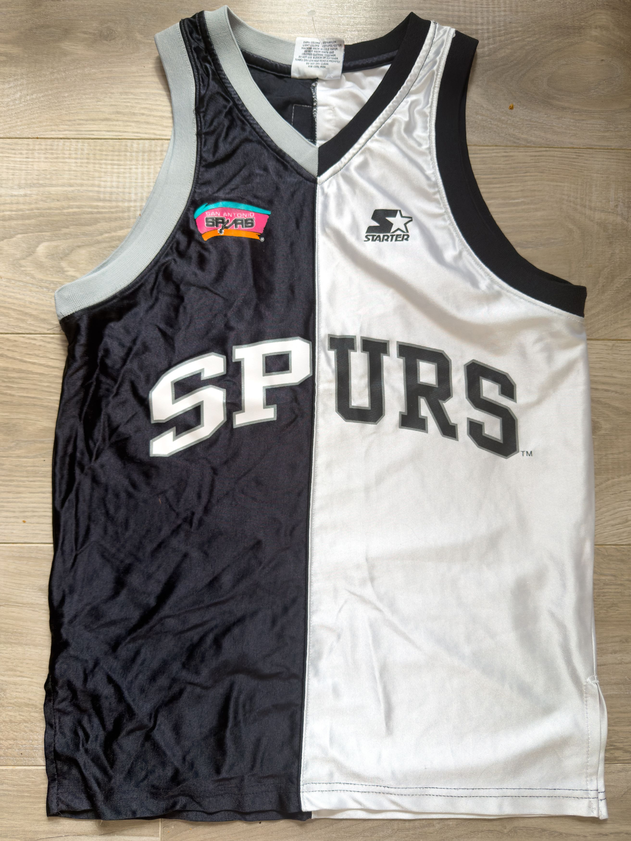 Starter Vintage Starter San Antonio Spurs Split Jersey (Black/White) Size US S / EU 44-46 / 1 - 7 Thumbnail