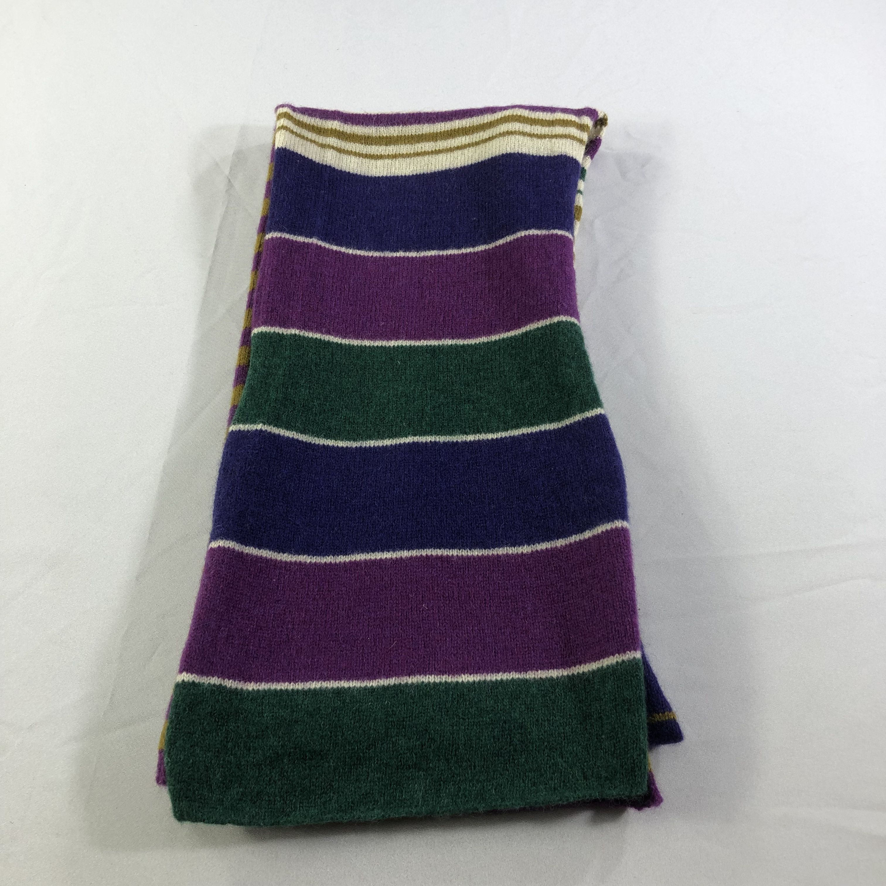 Charles Jourdan Charles Jourdan Striped Wool Scarf Muffler V1419 Size ONE SIZE - 2 Thumbnail