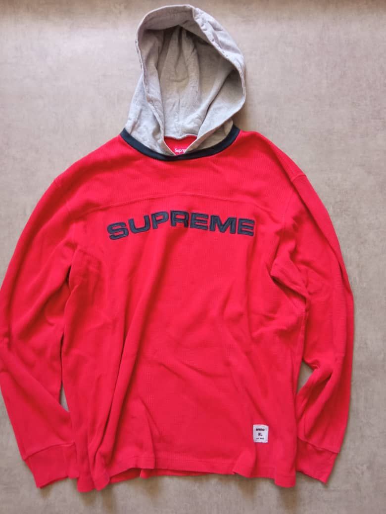 Supreme Supreme Hooded Waffle Ringer Size US XL / EU 56 / 4 - 1 Thumbnail