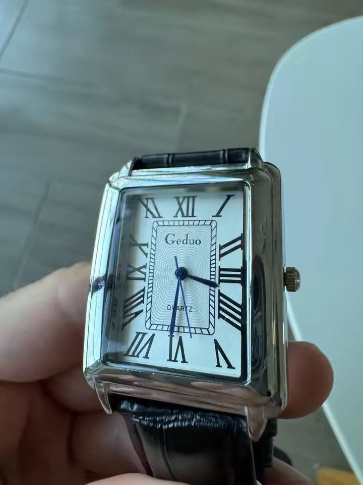 Japanese Brand Classic Roman Dial Quart Watch– Leather Strap Size ONE SIZE - 2 Thumbnail