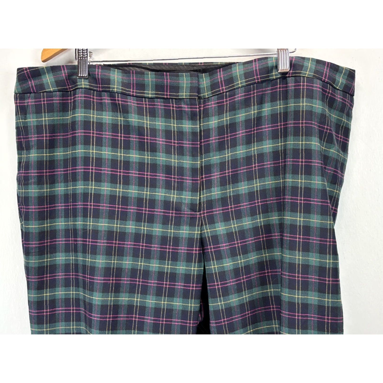 Talbots NEW Talbots Plus Size 22W Hampshire Ankle Plaid Pants Wool Blend Multicolor Womens Size 40" / US 18 - 2 Thumbnail