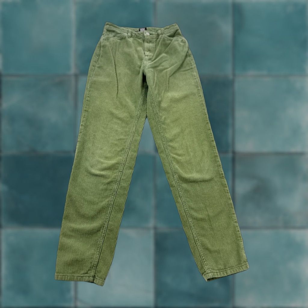 Bdg BDG Pants Women’s 25 Green Corduroy High Rise Mom Ankle Solid Cotton Womens Size 42" / US 20 - 1 Thumbnail