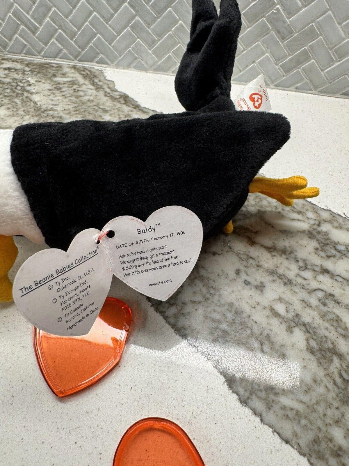 Designer TY Beanie Original Baby Baldy the Eagle Birthdate February Size ONE SIZE - 2 Thumbnail